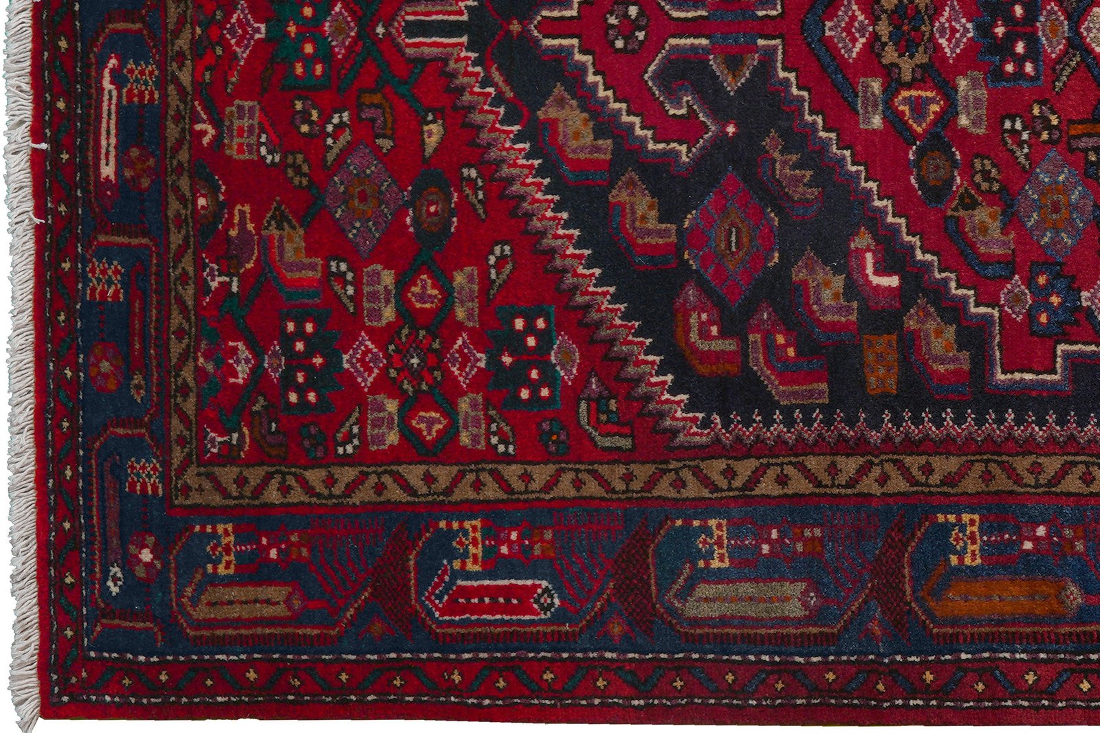 Khamseh — Hand-knotted, 133x221 cm, Blue, 100% Virgin Wool | View 3