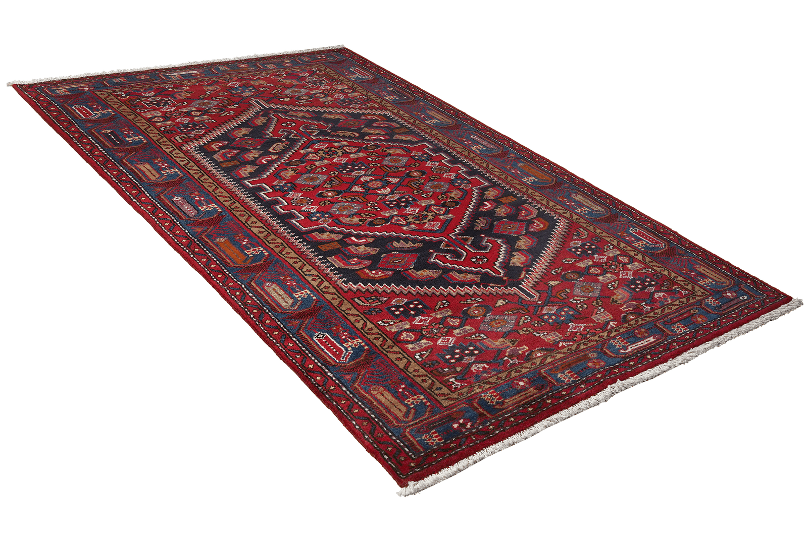 Khamseh — Hand-knotted, 133x221 cm, Blue, 100% Virgin Wool | View 4