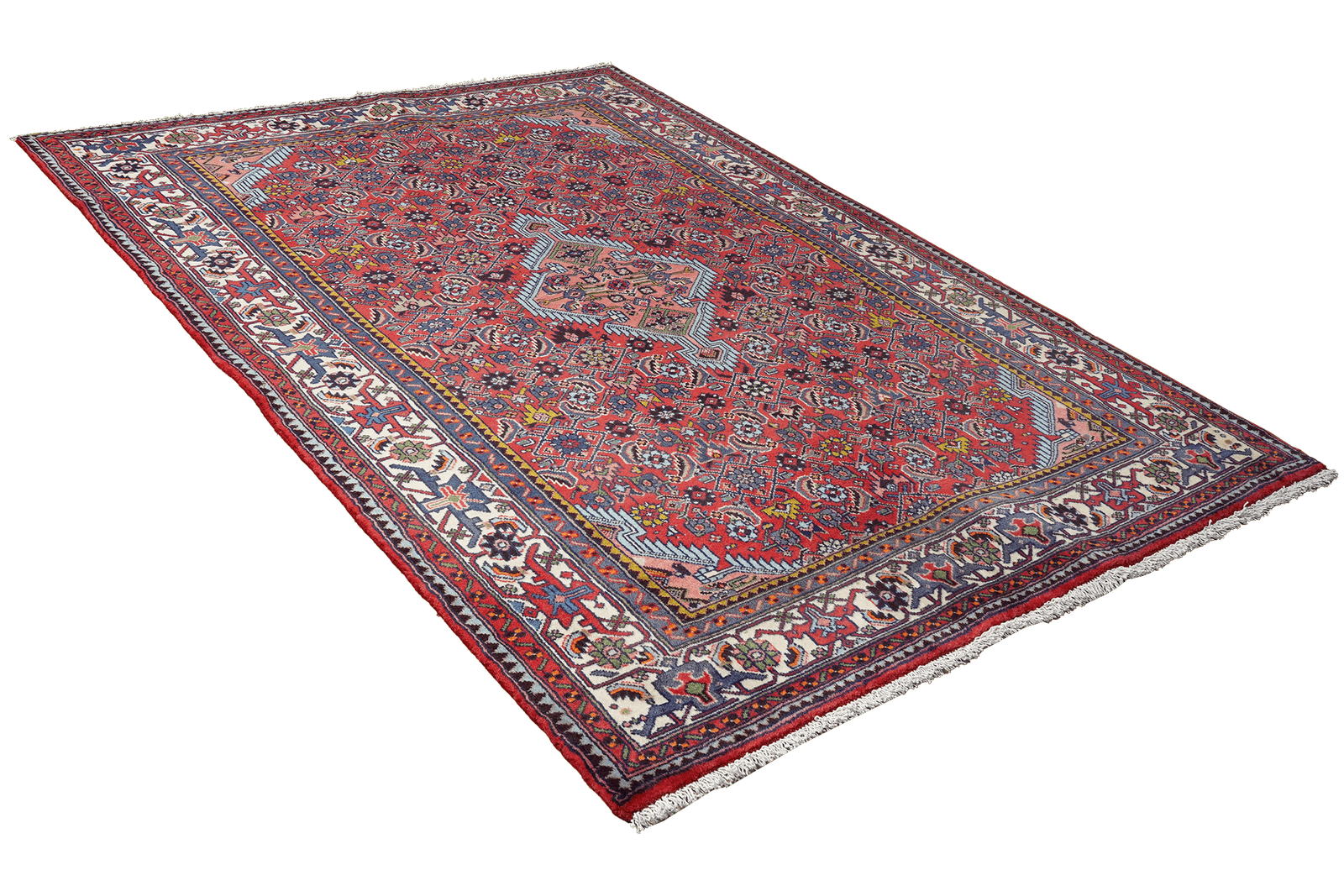 Assadabad — Hand-knotted, 133x207 cm, Red, 100% Virgin Wool | View 4