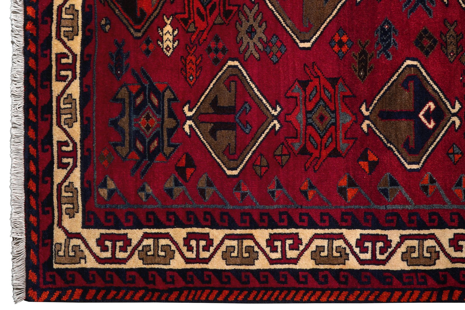 Lori — Hand-knotted, 180x214 cm, Red, 100% Virgin Wool | View 3