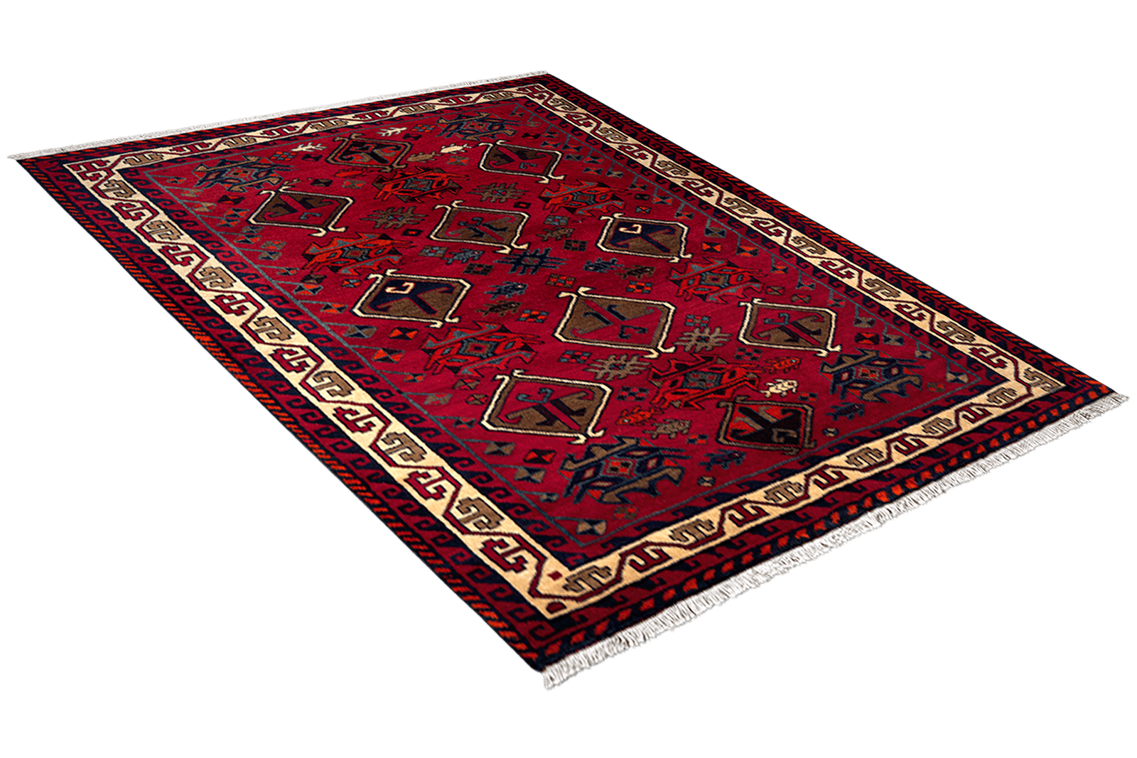 Lori — Hand-knotted, 180x214 cm, Red, 100% Virgin Wool | View 4