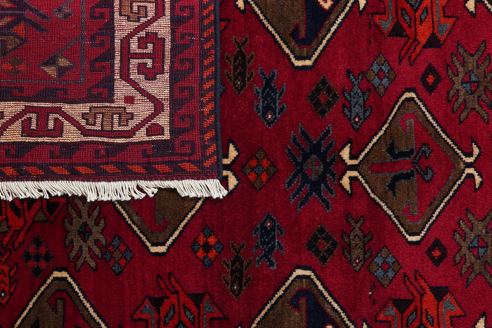 Lori — Hand-knotted, 180x214 cm, Red, 100% Virgin Wool | View 7
