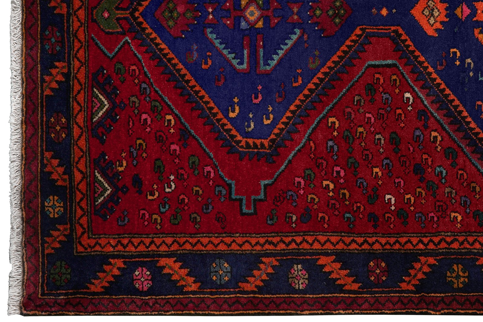 Khamseh — Hand-knotted, 148x241 cm, Red, 100% Virgin Wool | View 3