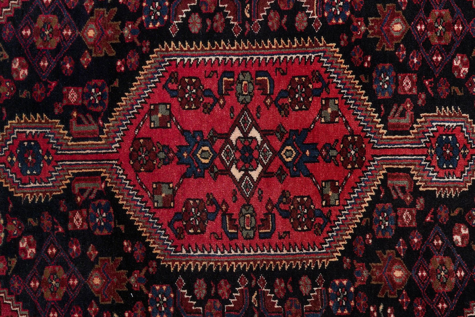 Khamseh — Hand-knotted, 141x228 cm, Black, 100% Virgin Wool | View 6