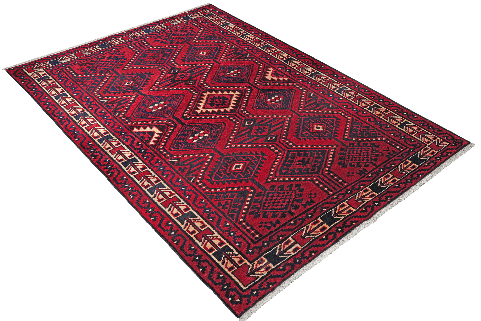 Lori — Hand-knotted, 172x252 cm, Red, 100% Virgin Wool | View 4