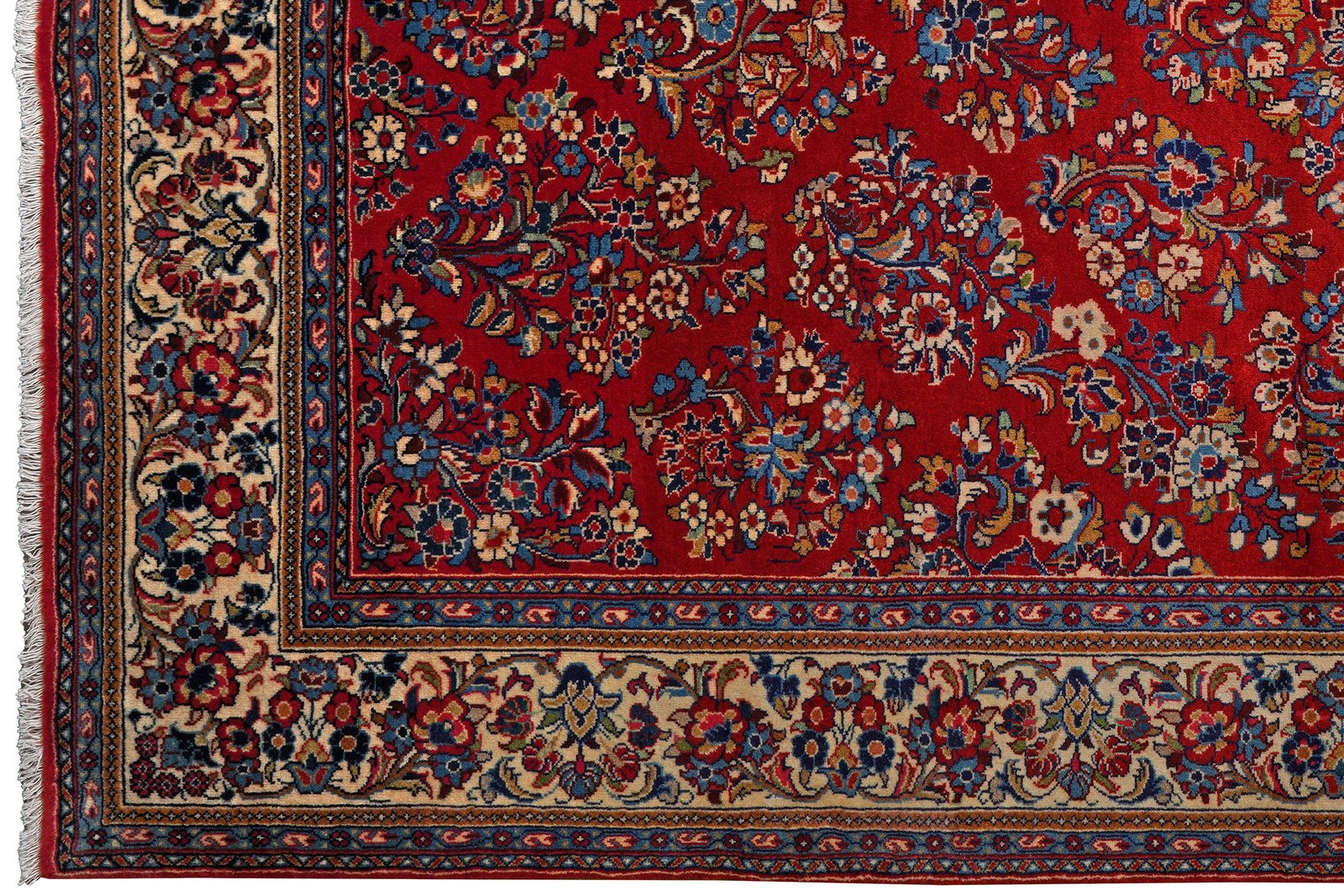 Sarough — Hand-knotted, 204x294 cm, Red, 100% Virgin Wool | View 3