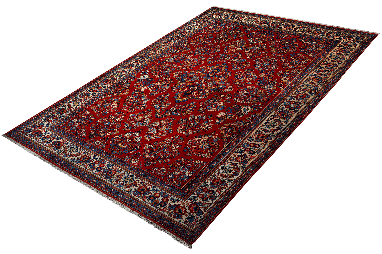 Sarough — Hand-knotted, 204x294 cm, Red, 100% Virgin Wool | View 5