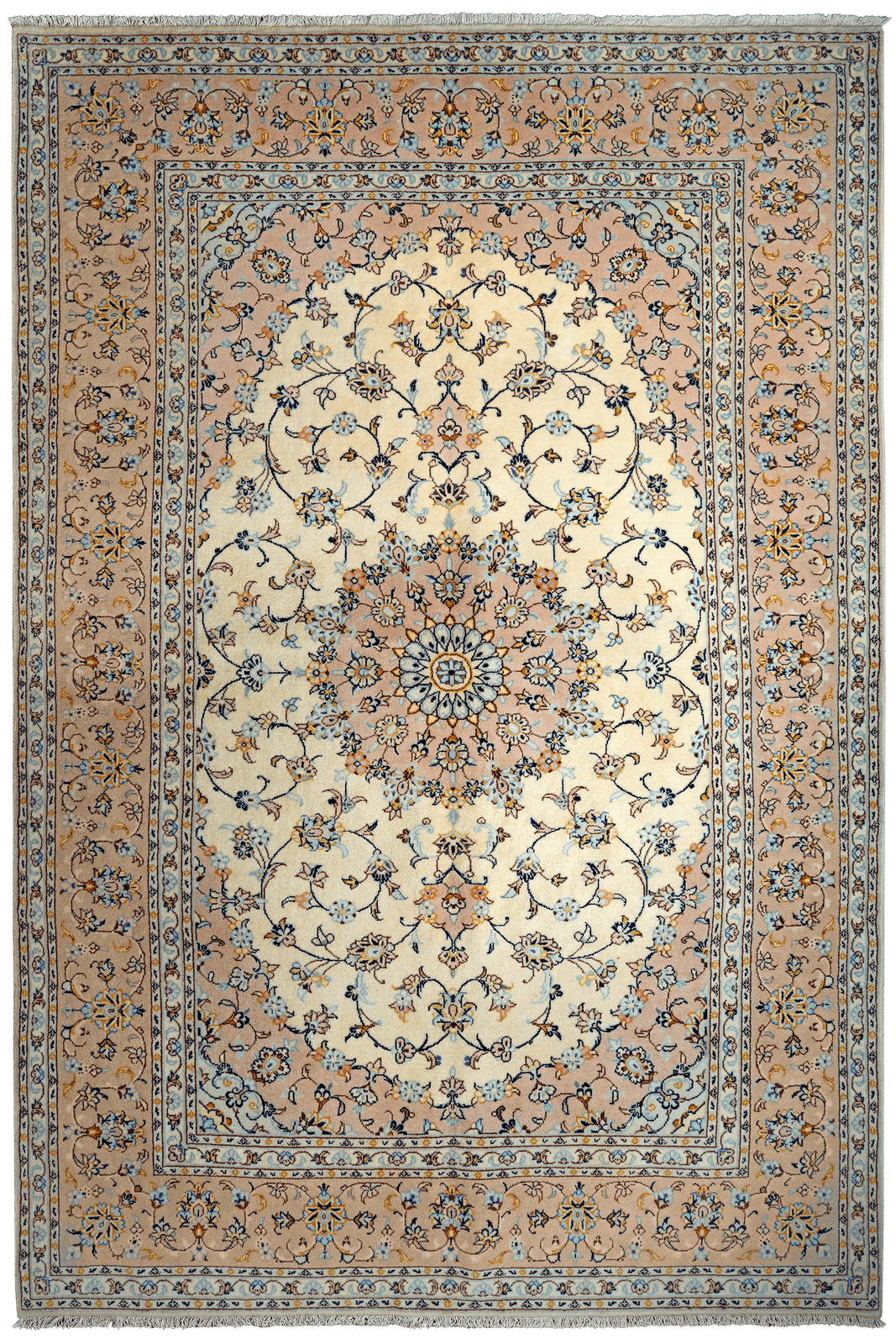 Yazd — Hand-knotted, 201x303 cm, Beige, 100% Virgin Wool | Main view