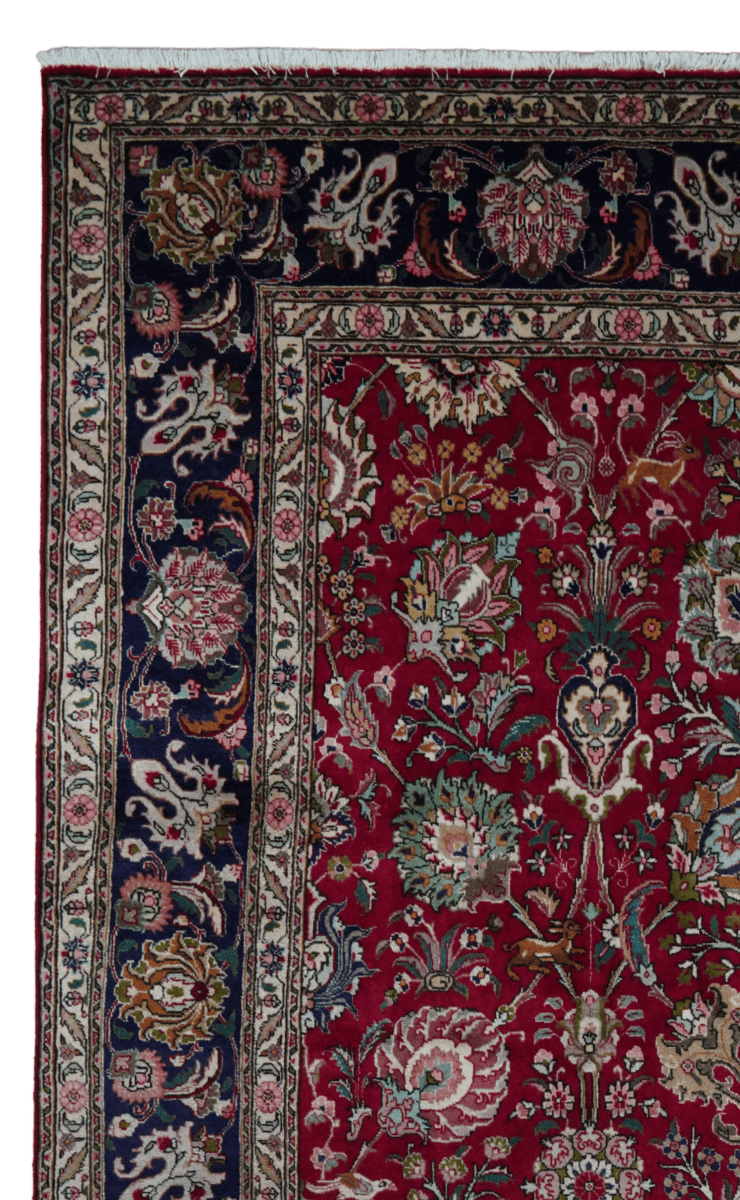 Tabriz — Hand-knotted, 292x404 cm, Red, 100% Virgin Wool | View 3