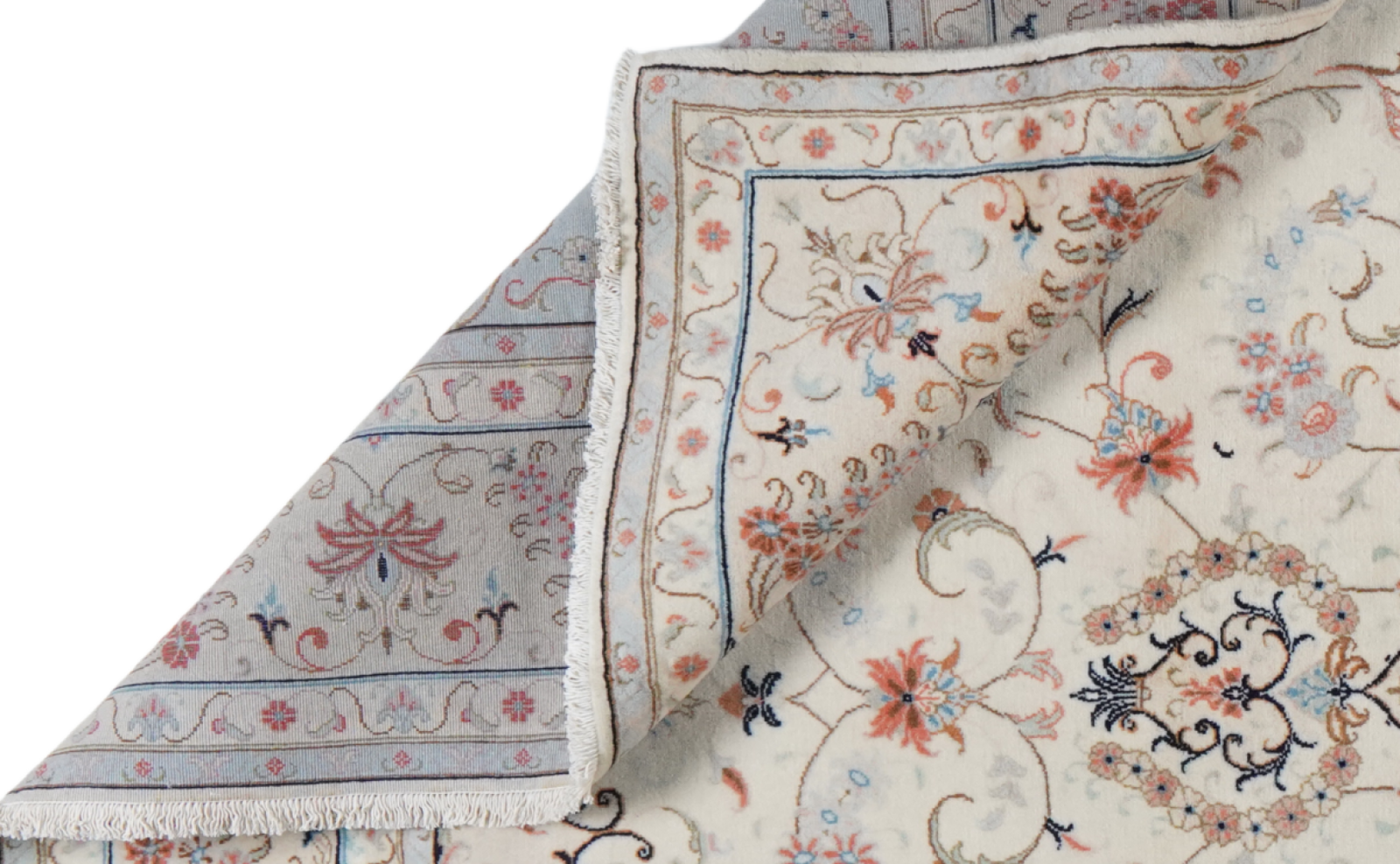Yazd — Handgefertigt, 359x248 cm, Beige, 100% Virgin Wool | View 6
