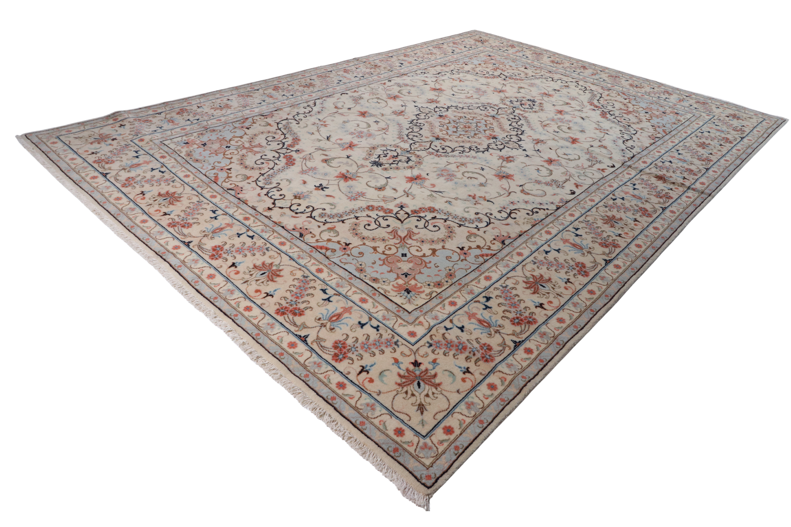 Yazd — Handgefertigt, 359x248 cm, Beige, 100% Virgin Wool | View 7