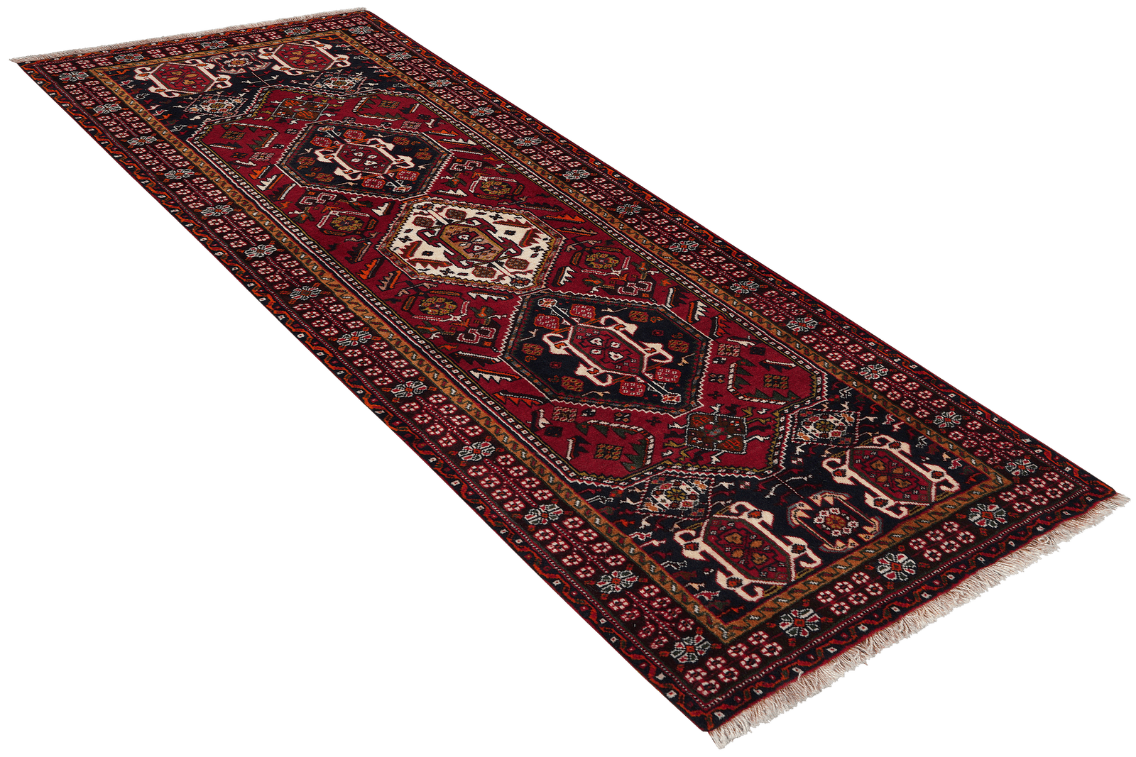 Gashgai — Hand-knotted, 78x196 cm, Red, 100% Virgin Wool | View 4