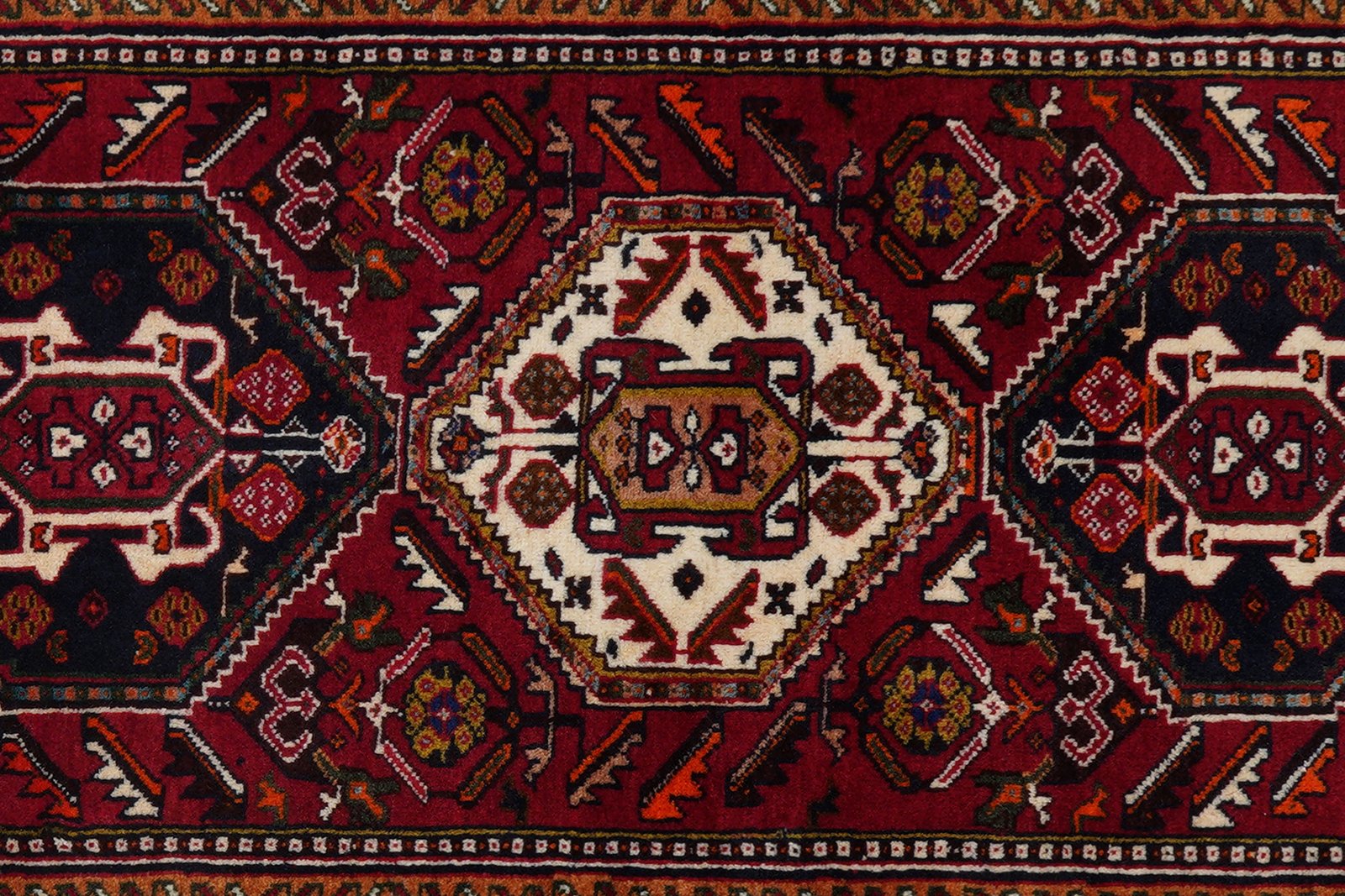 Gashgai — Hand-knotted, 78x196 cm, Red, 100% Virgin Wool | View 6