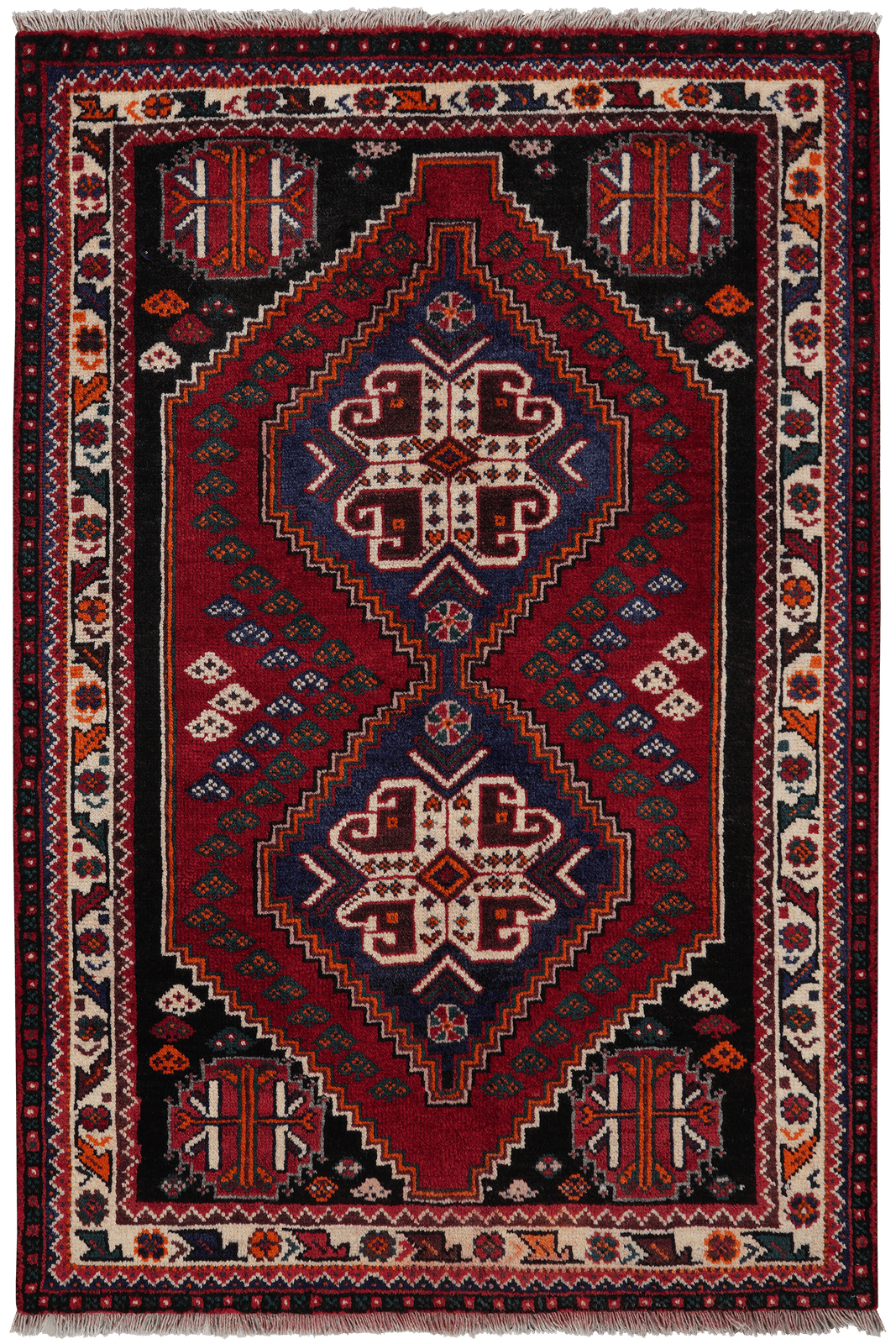 Gashgai — Hand-knotted, 104x153 cm, Red, 100% Virgin Wool | Main view