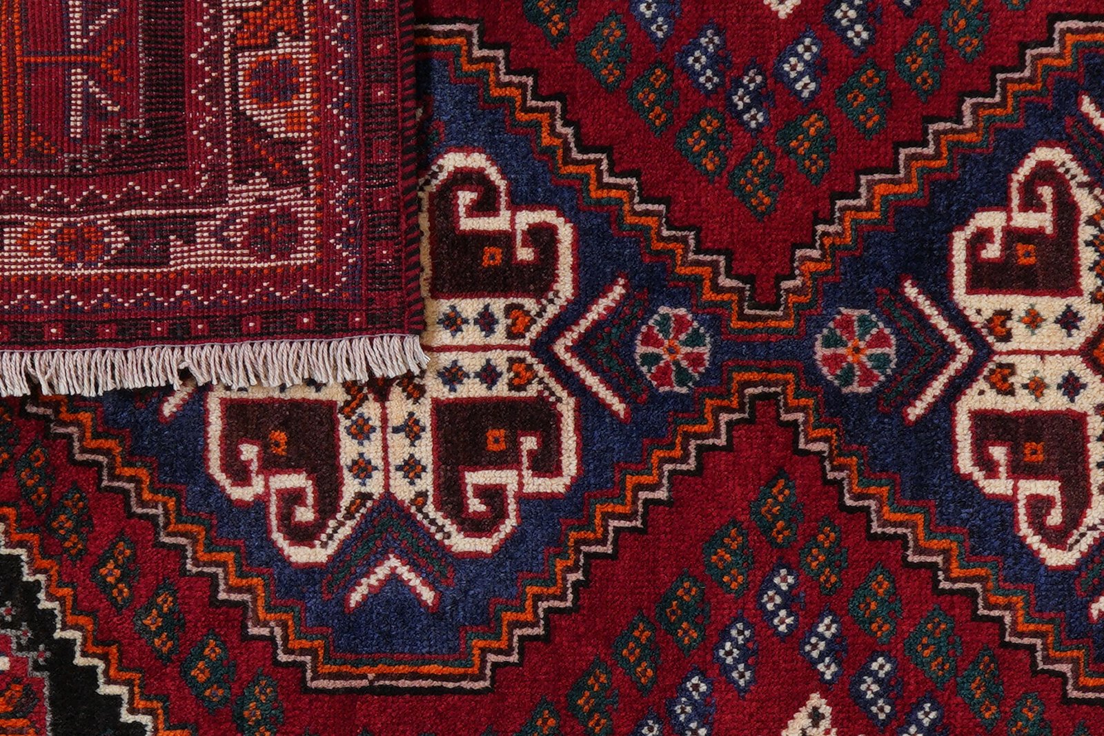 Gashgai — Hand-knotted, 104x153 cm, Red, 100% Virgin Wool | View 7