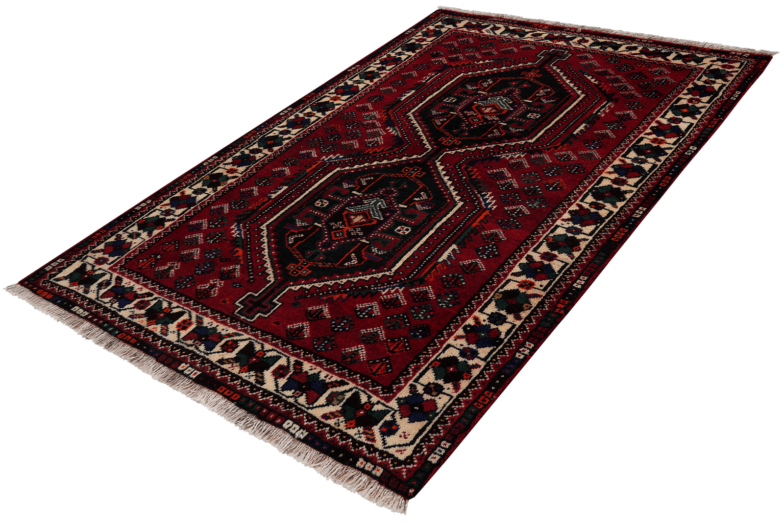 Shiraz — Hand-knotted, 104x157 cm, Red, 100% Virgin Wool | View 5