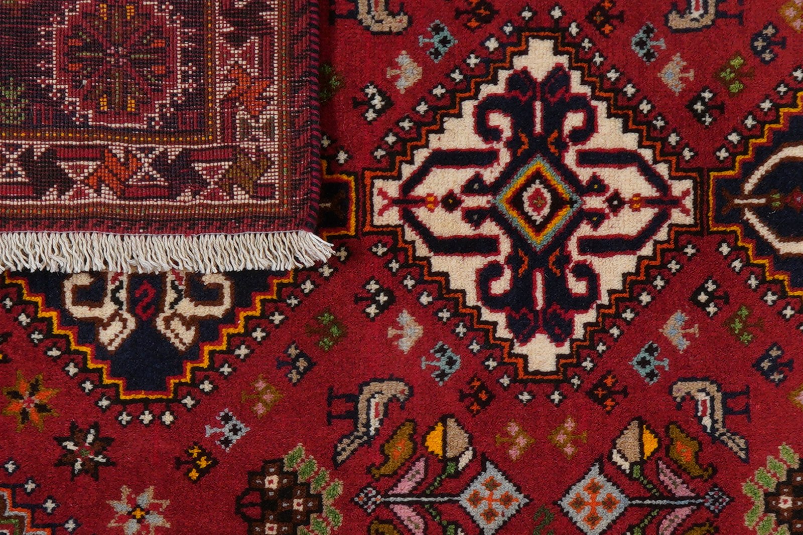 Gashgai — Hand-knotted, 109x150 cm, Red, 100% Virgin Wool | View 7