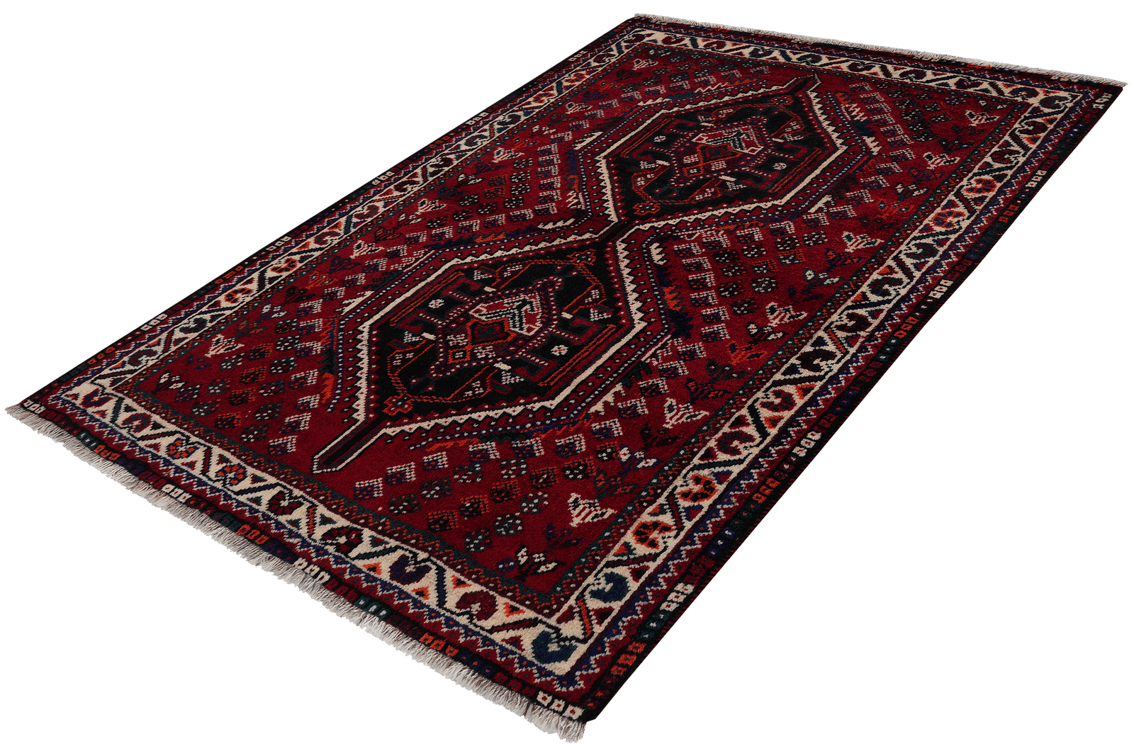 Shiraz — Hand-knotted, 102x149 cm, Red, 100% Virgin Wool | View 5