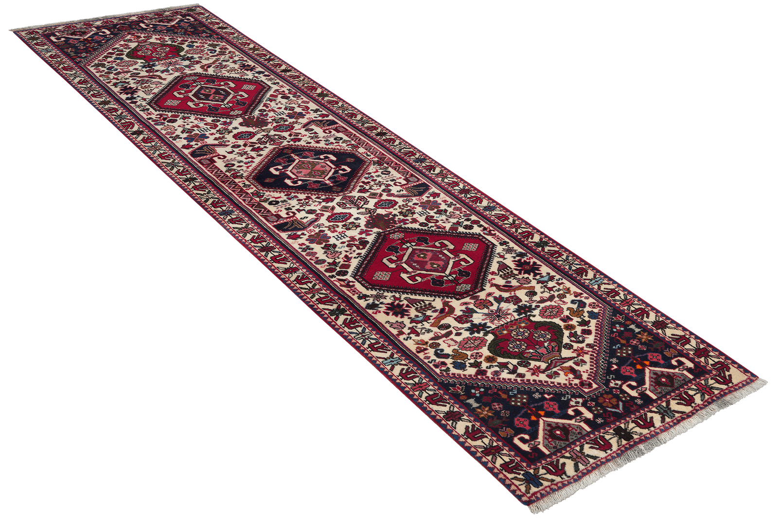 Gashgai — Hand-knotted, 87x292 cm, Beige, 100% Virgin Wool | View 4
