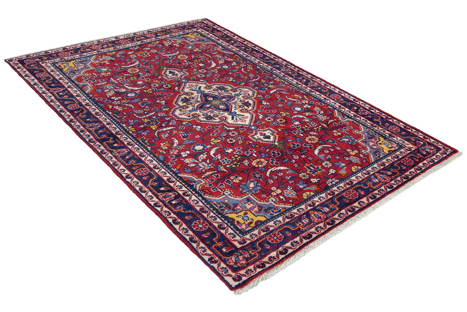 Djozan — Hand-knotted, 108x156 cm, Red, 100% Virgin Wool | View 4