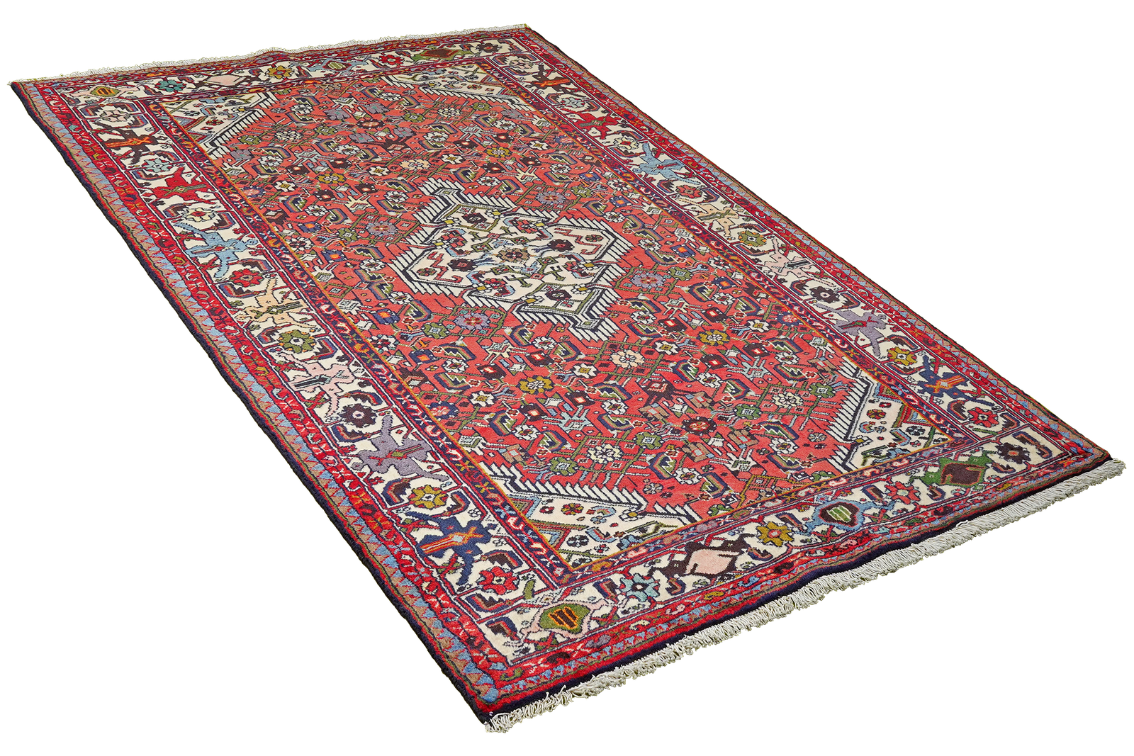 Assadabad — Hand-knotted, 121x198 cm, Red, 100% Virgin Wool | View 4