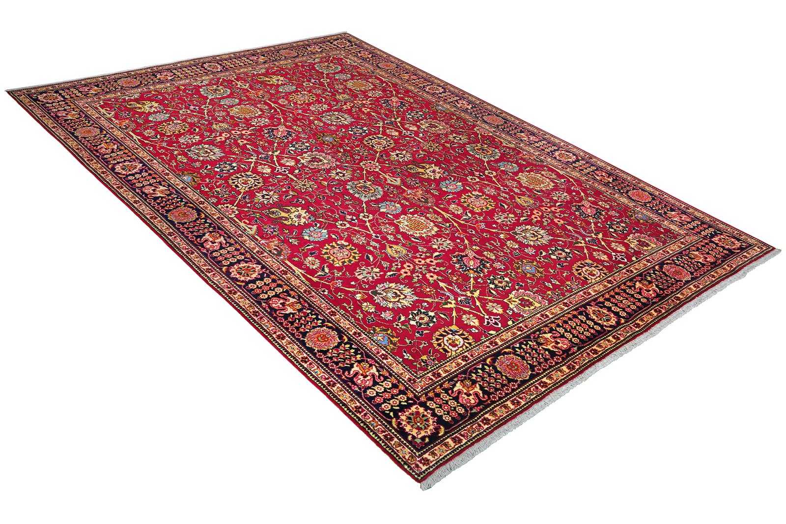 Tabriz — Hand-knotted, 205x303 cm, Red, 100% Virgin Wool | View 4