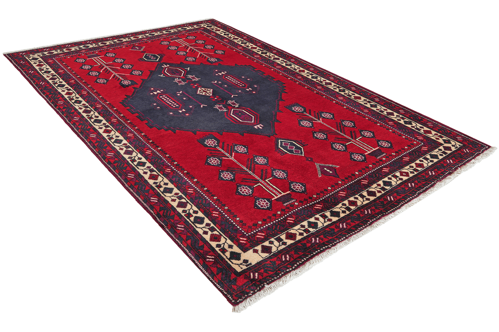 Afshar — Hand-knotted, 156x212 cm, Red, 100% Virgin Wool | View 4