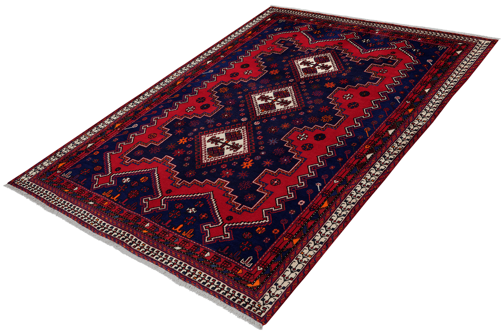 Afshar — Hand-knotted, 165x232 cm, Blue, 100% Virgin Wool | View 5