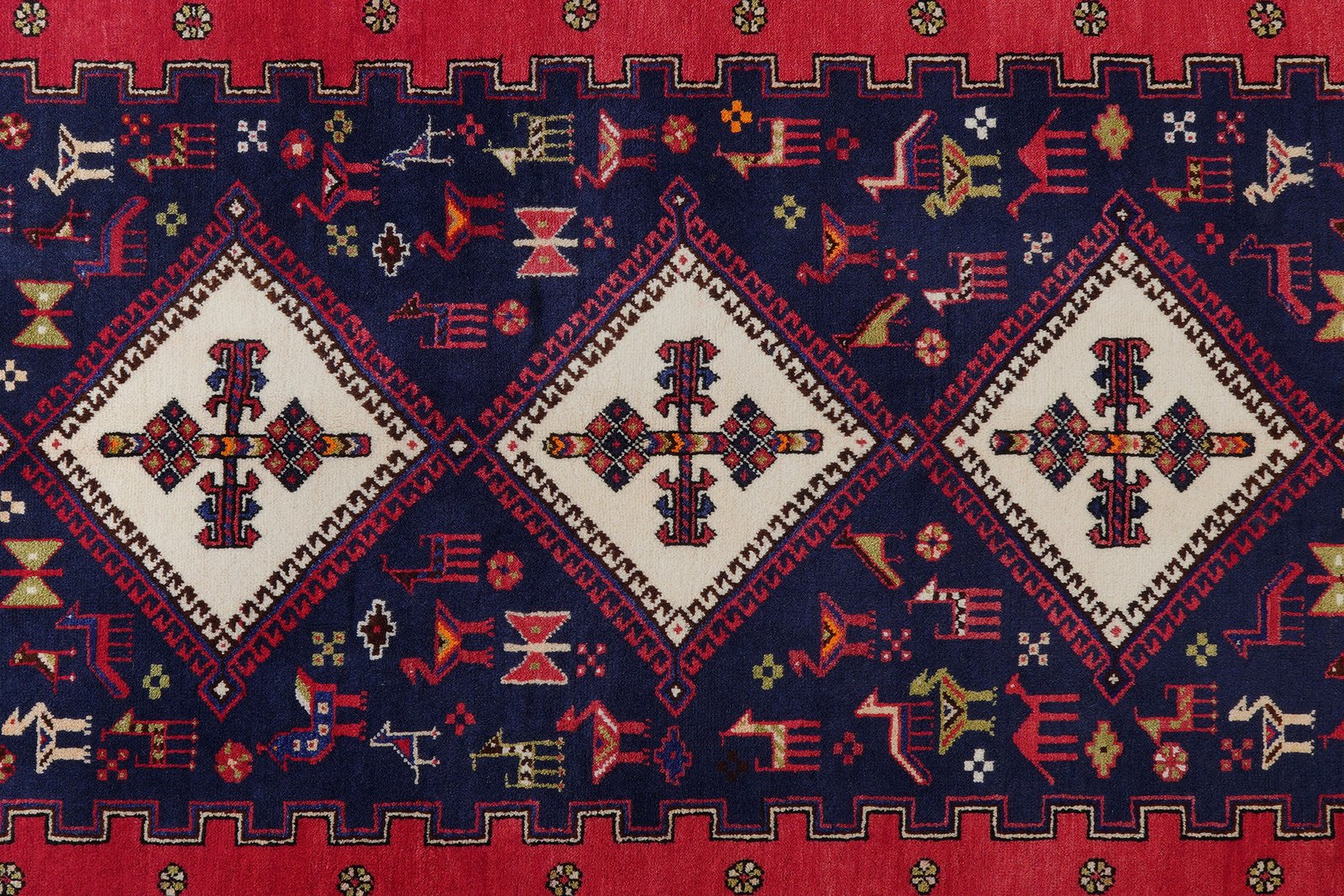 Afshar — Hand-knotted, 166x243 cm, Blue, 100% Virgin Wool | View 6