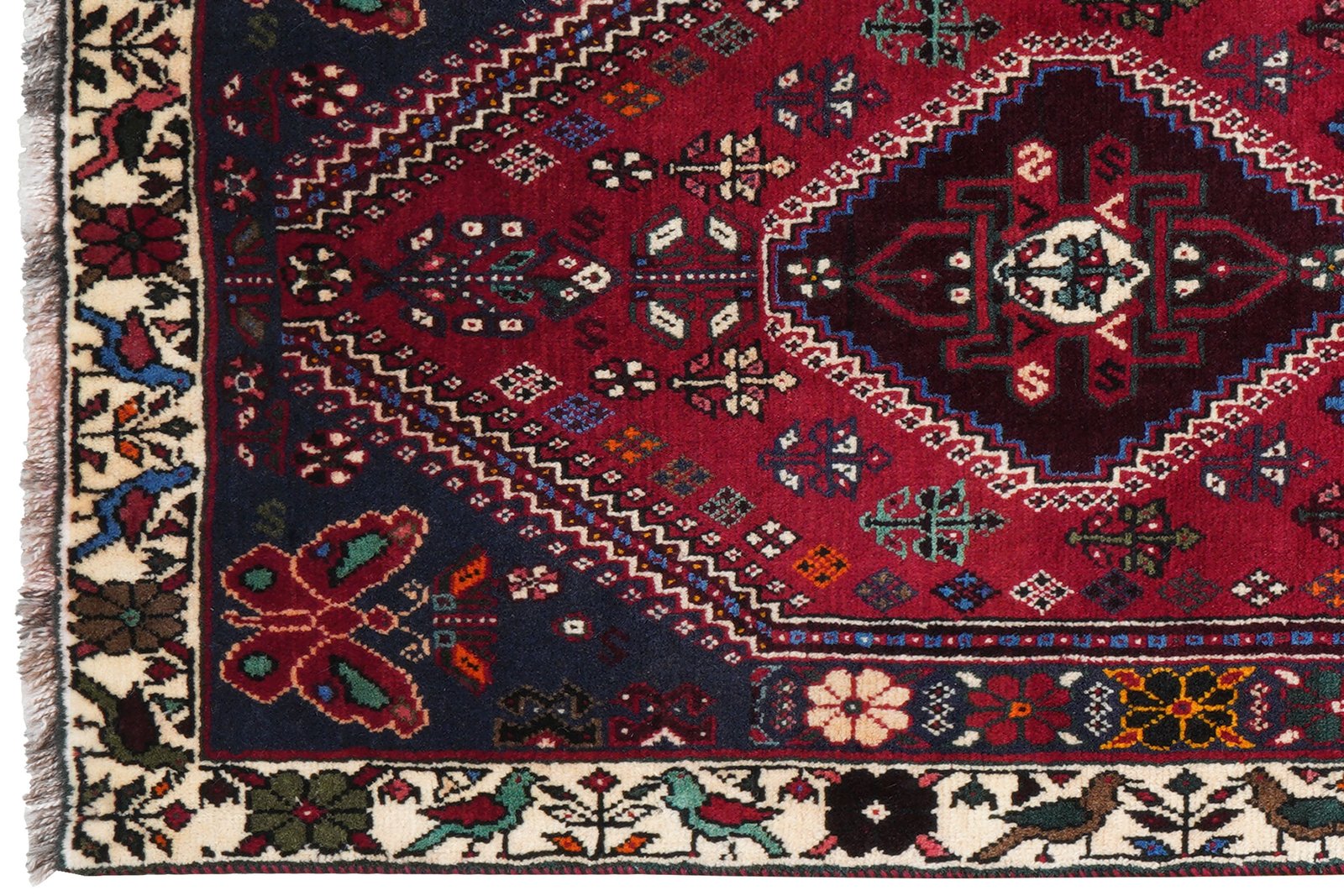 Gashgai — Hand-knotted, 80x295 cm, Red, 100% Virgin Wool | View 3