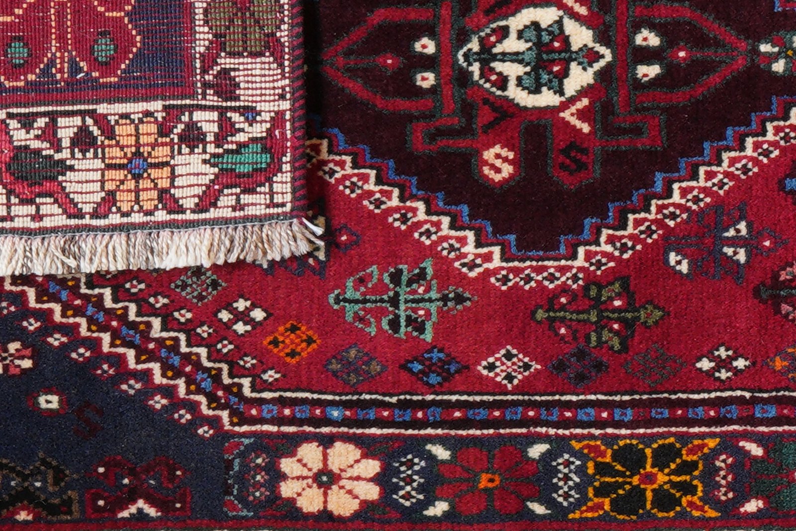 Gashgai — Hand-knotted, 80x295 cm, Red, 100% Virgin Wool | View 7