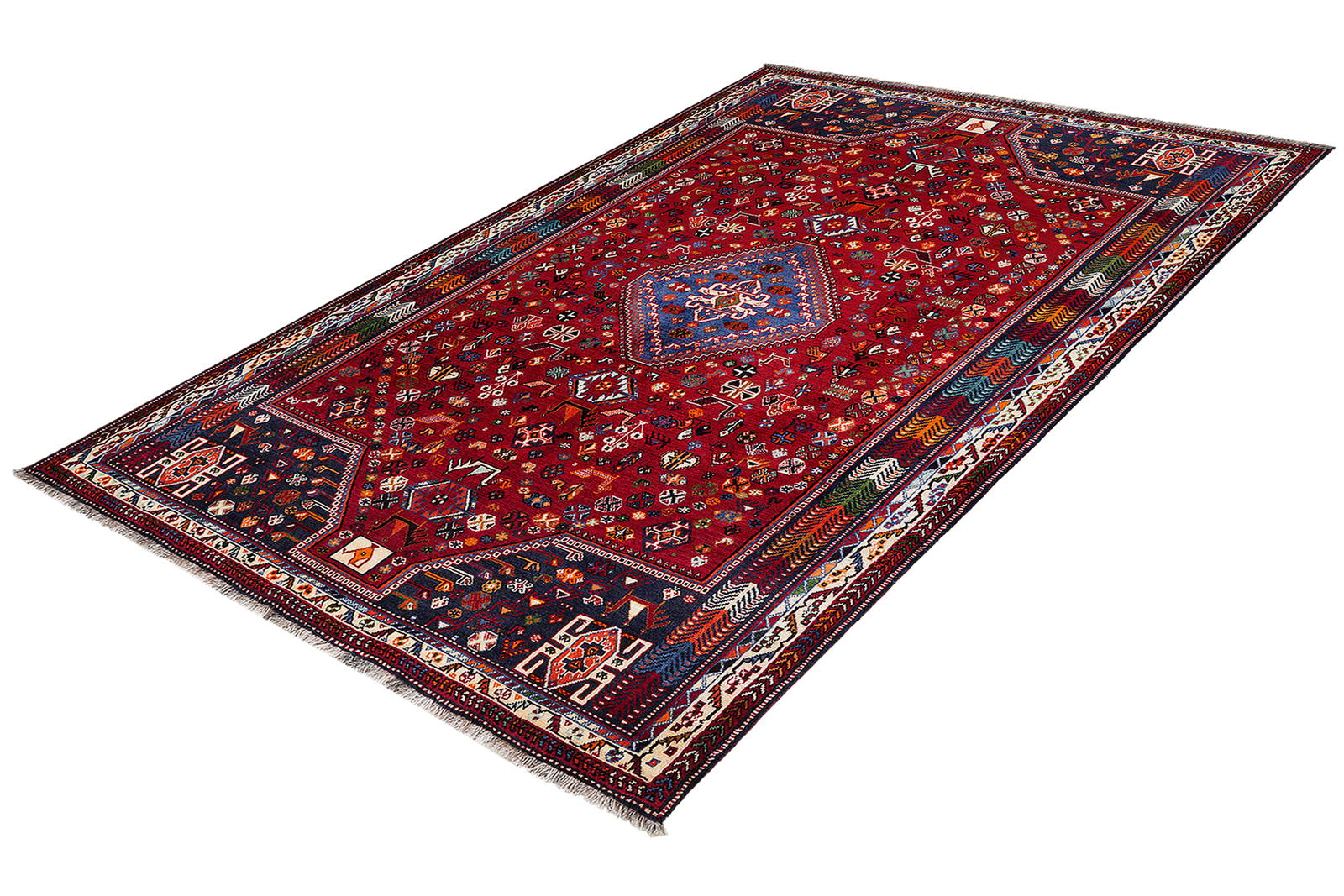 Gashgai — Hand-knotted, 174x279 cm, Red, 100% Virgin Wool | View 5