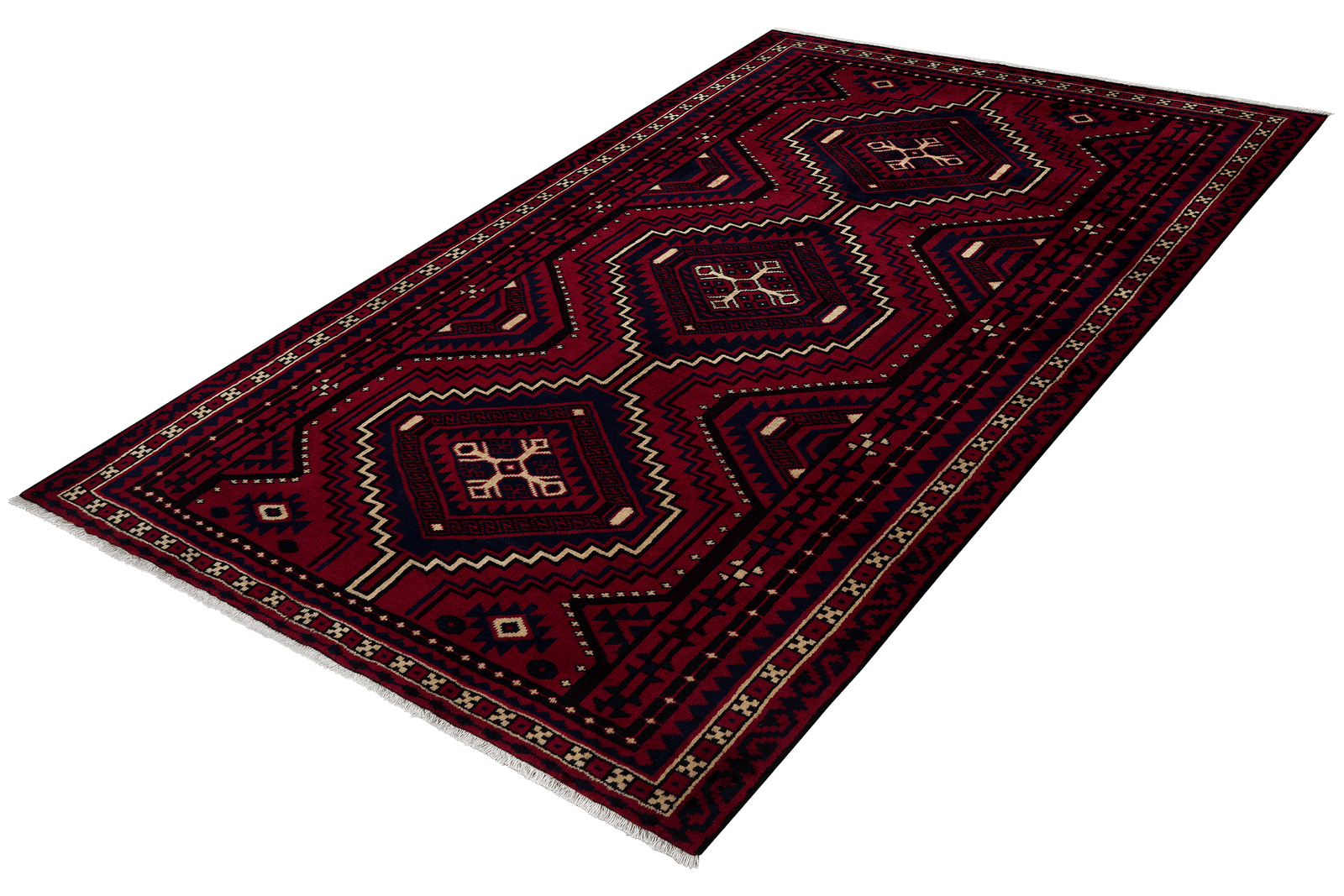 Lori — Hand-knotted, 169x260 cm, Red, 100% Virgin Wool | View 5