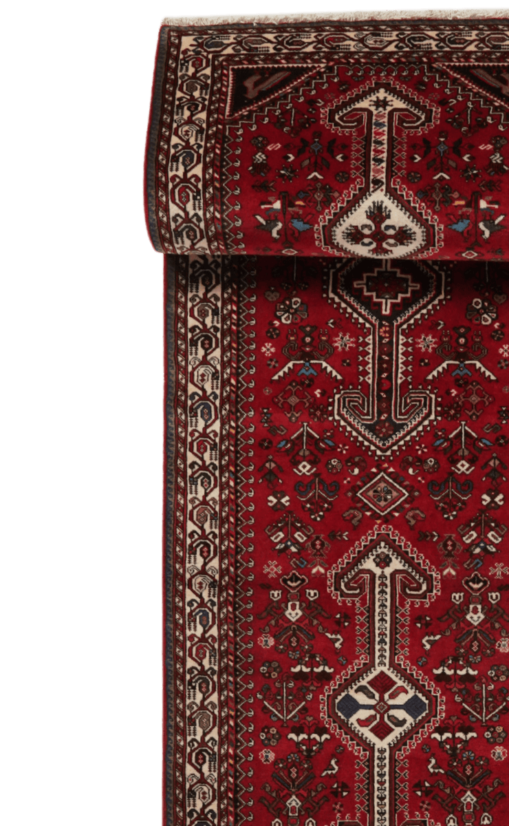Nasrabad — Hand-knotted, 81x400 cm, Red, 100% Virgin Wool | View 3