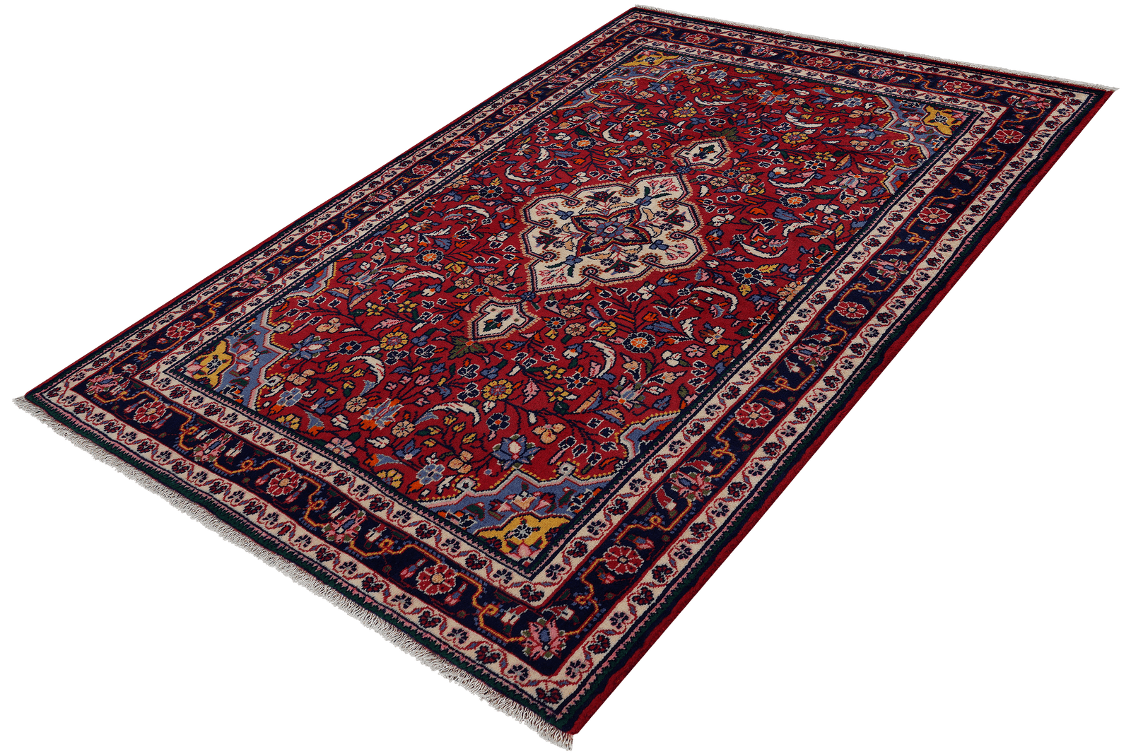 Djozan — Hand-knotted, 110x160 cm, Red, 100% Virgin Wool | View 5