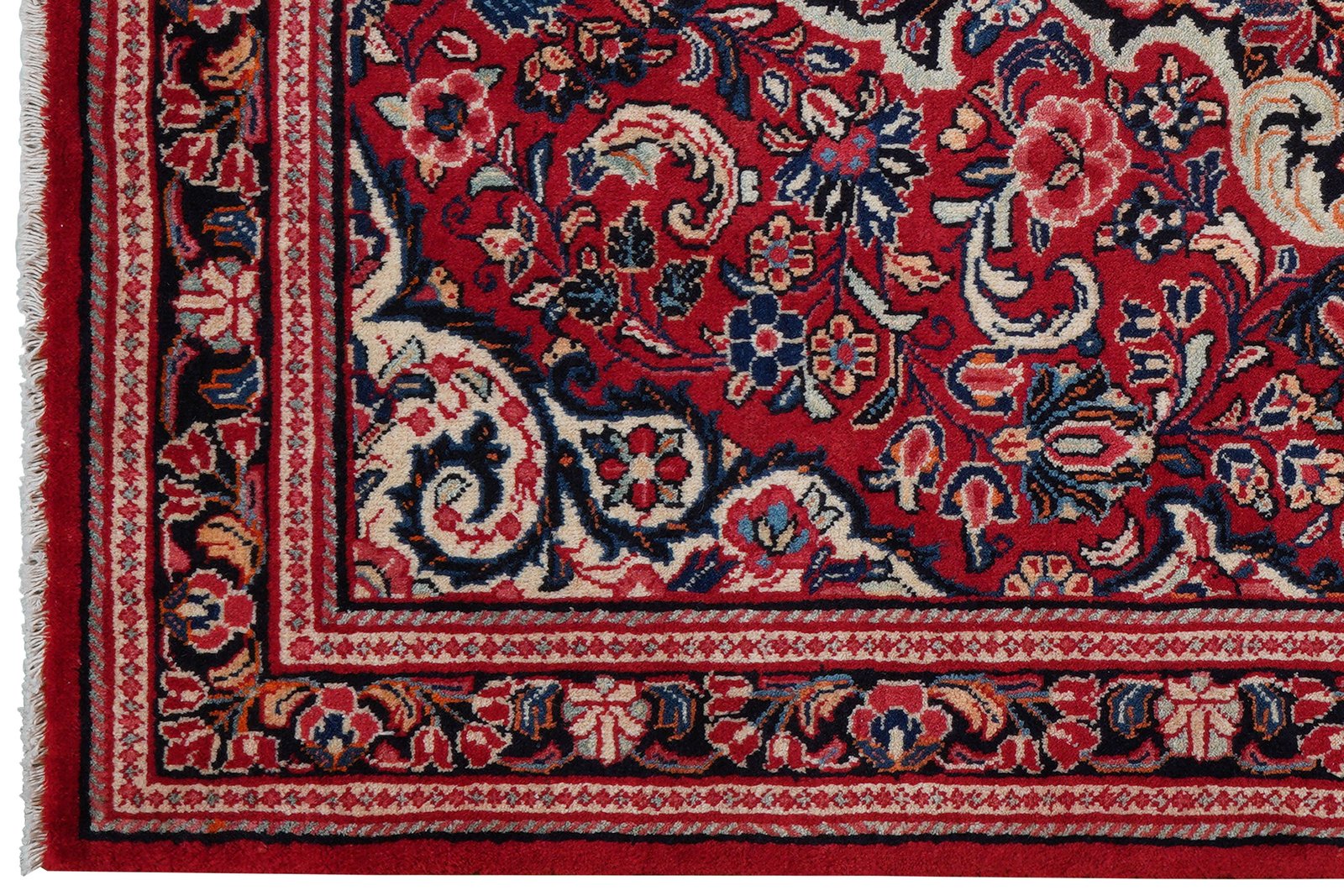 Mahal — Hand-knotted, 129x207 cm, Red, 100% Virgin Wool | View 3