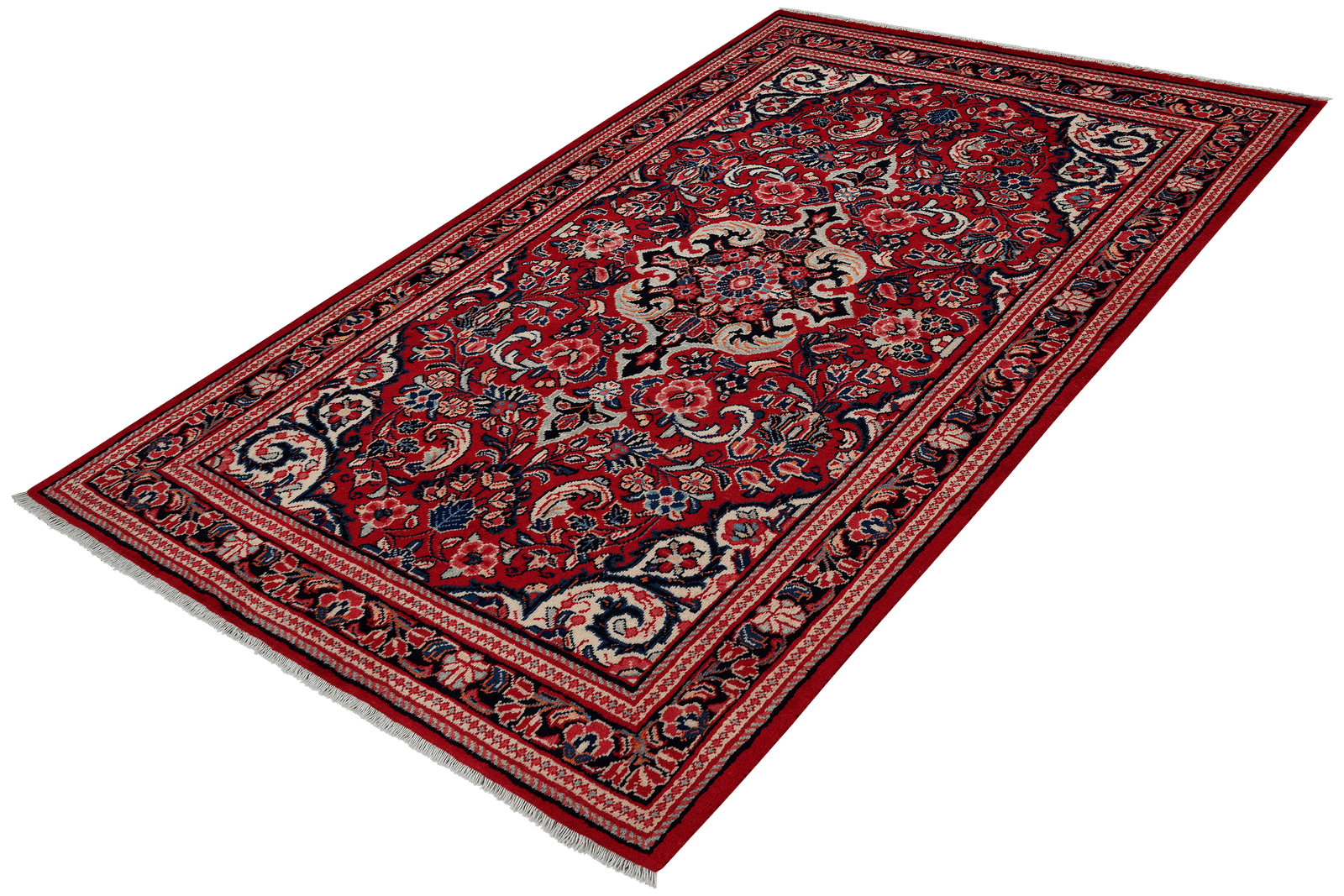 Mahal — Hand-knotted, 129x207 cm, Red, 100% Virgin Wool | View 5