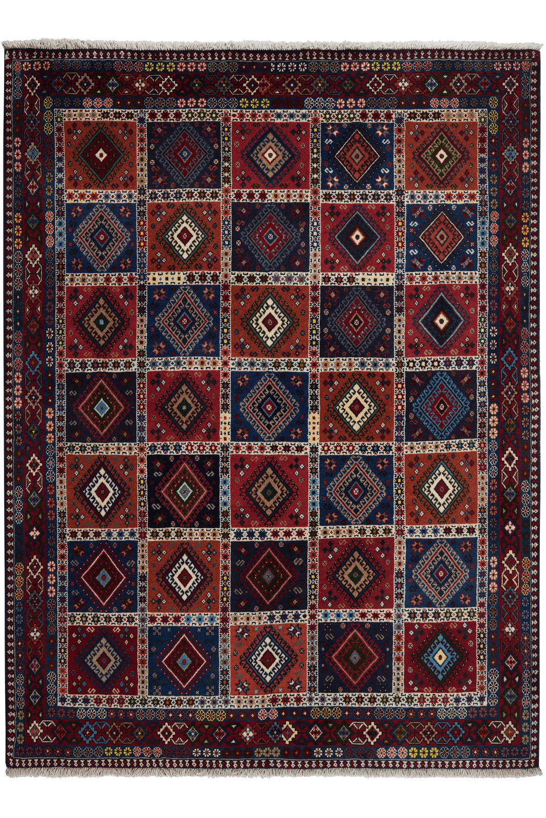 Yalameh — Hand-knotted, 151x204 cm, Multicolor, 100% Virgin Wool | Main view