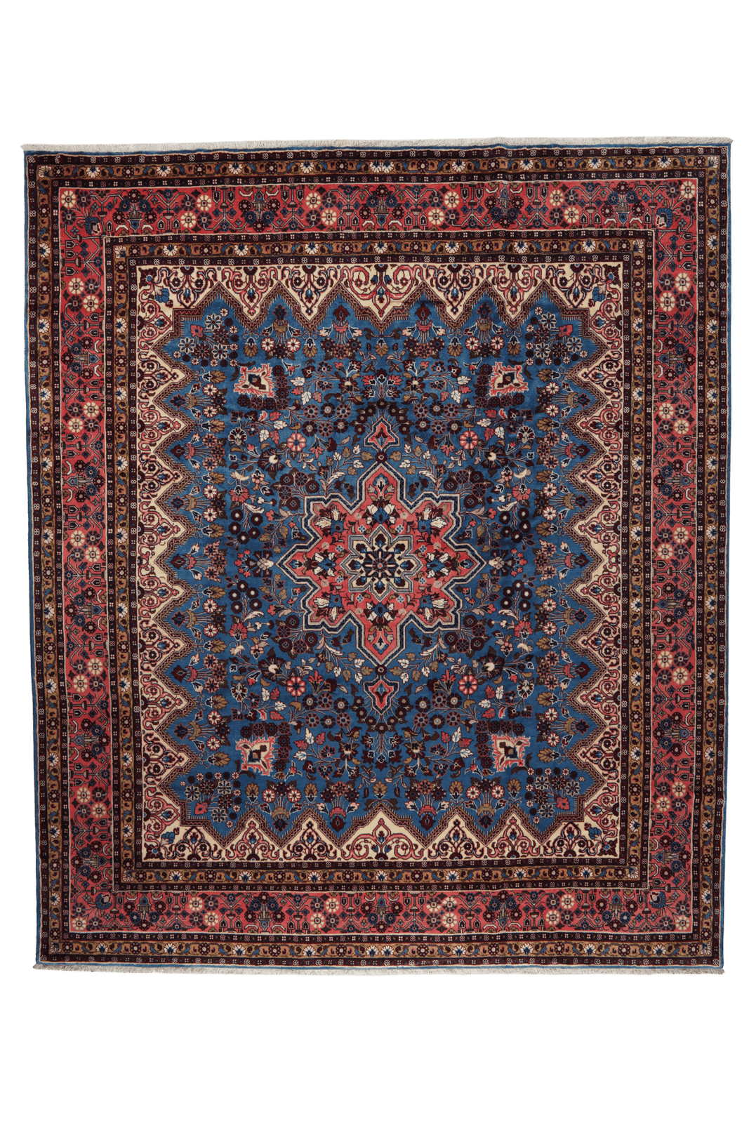 Mehreban — Hand-knotted, 261x307 cm, Blue, 100% Virgin Wool | Main view