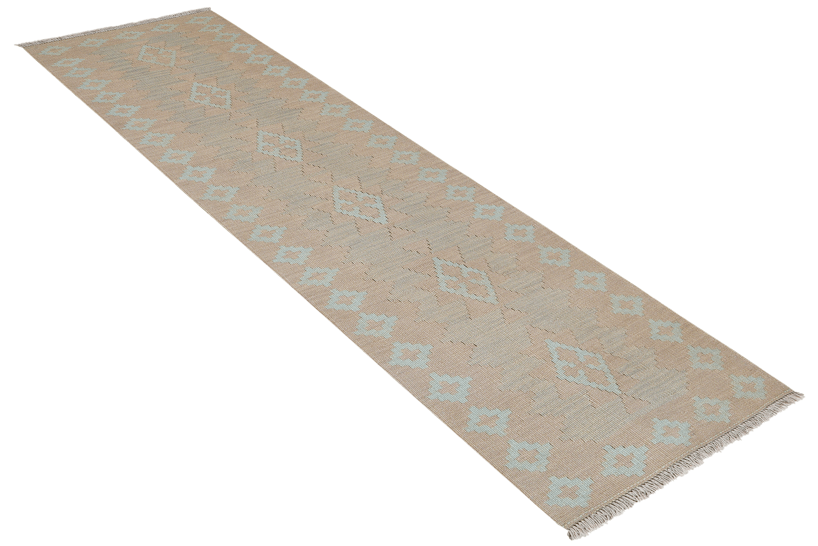 Kelim Gashgai — Handmade, 58x200 cm, Beige, 100% Virgin Wool | View 4