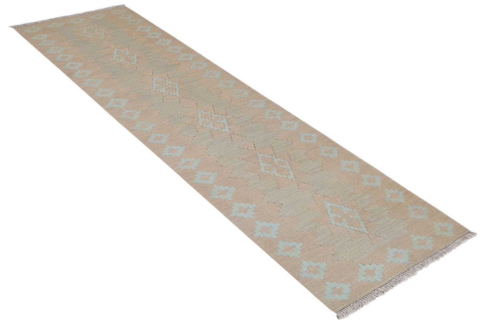 Kelim Gashgai — Handgefertigt, 200x58 cm, Beige, 100% Virgin Wool | View 5