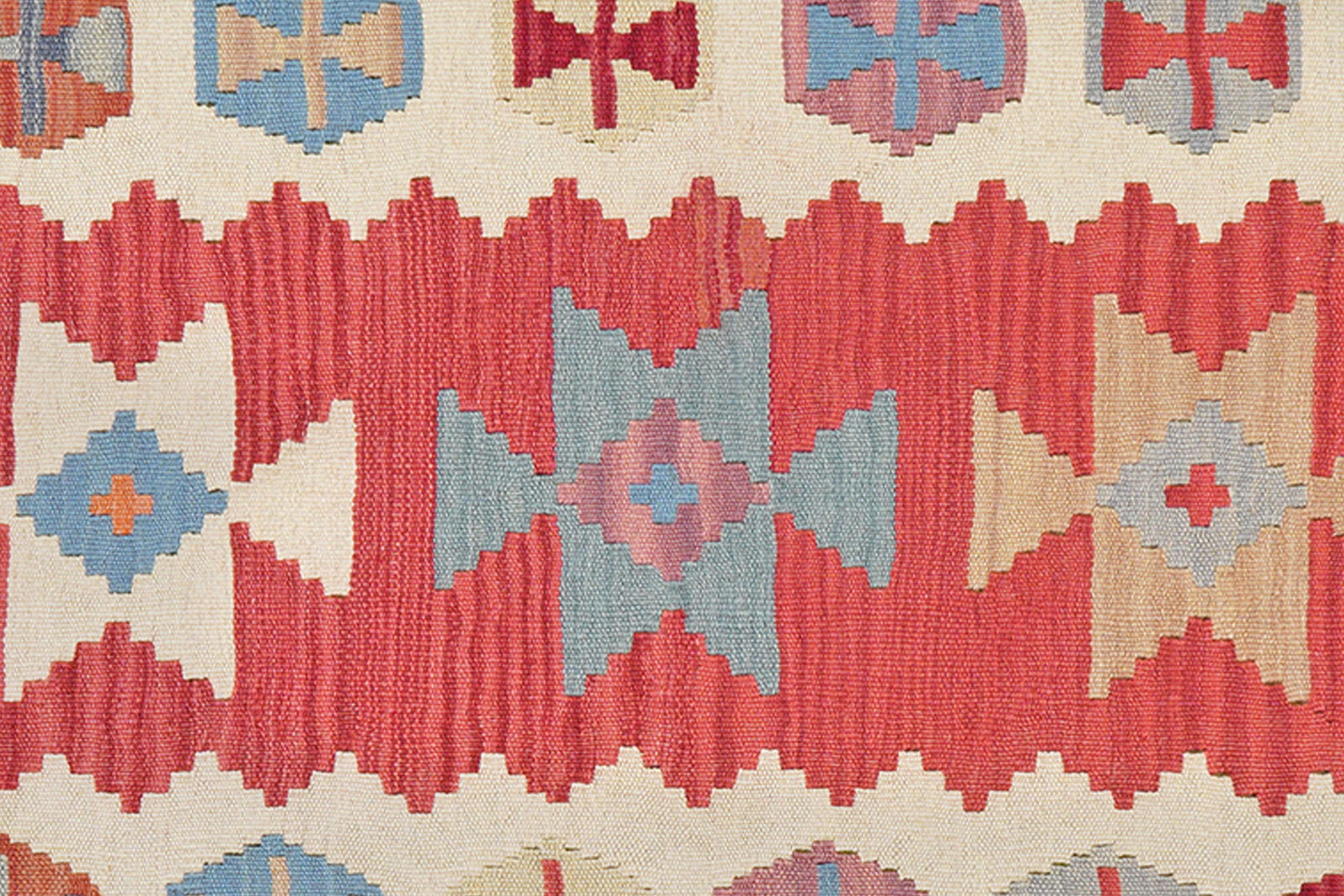 Kelim Gashgai — Handgefertigt, 284x89 cm, Beige, 100% Virgin Wool | View 6