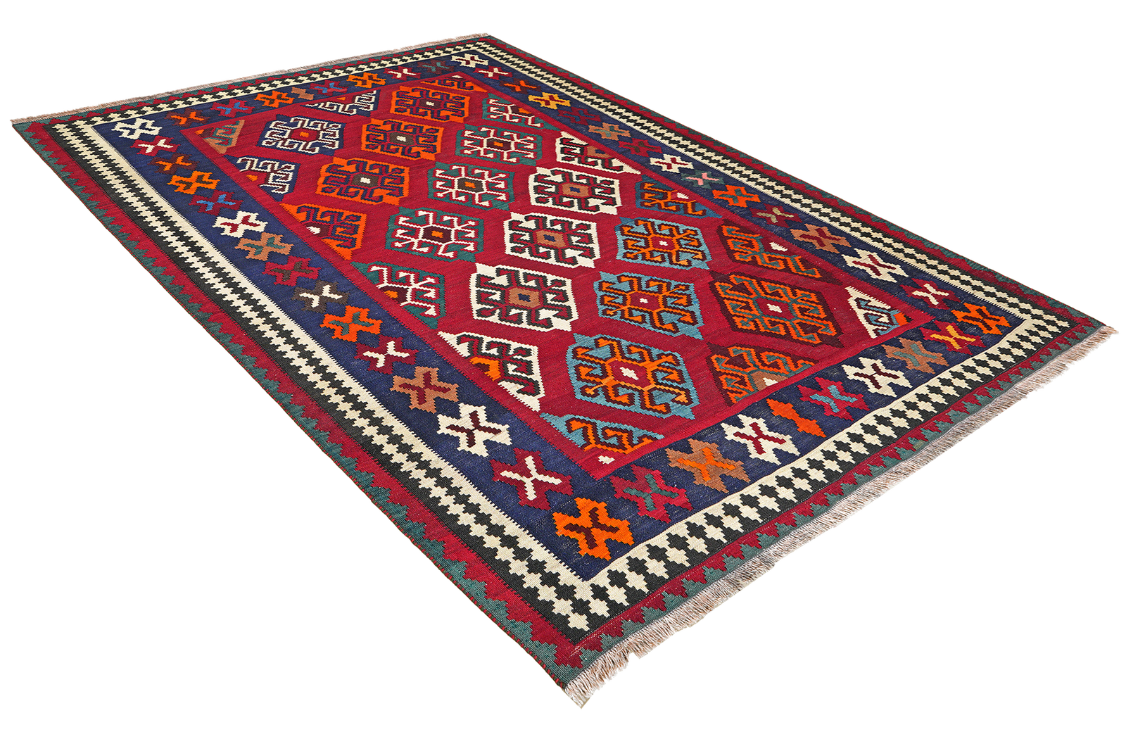 Kelim Gashgai Old — Handgefertigt, 172x158 cm, Beige, 100% Virgin Wool | View 5