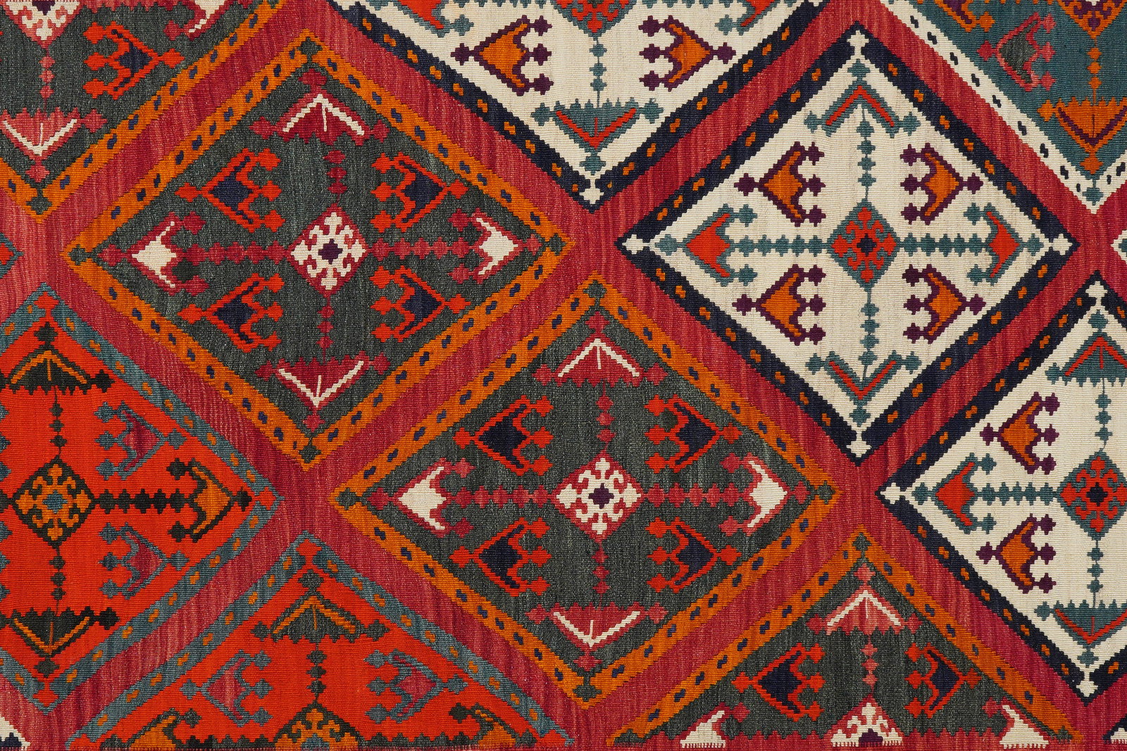 Kelim Gashgai Old — Handgefertigt, 262x158 cm, Beige, 100% Virgin Wool | View 6