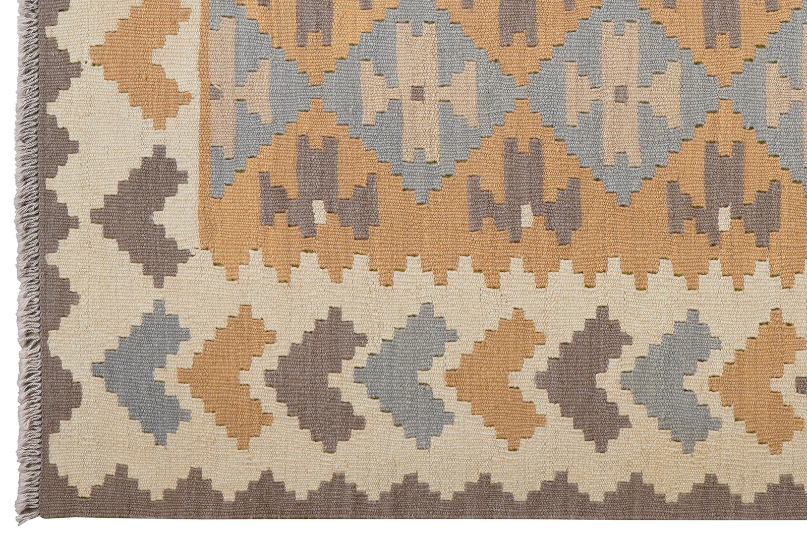 Kelim Gashgai — Handmade, 144x189 cm, Yellow, 100% Virgin Wool | View 3