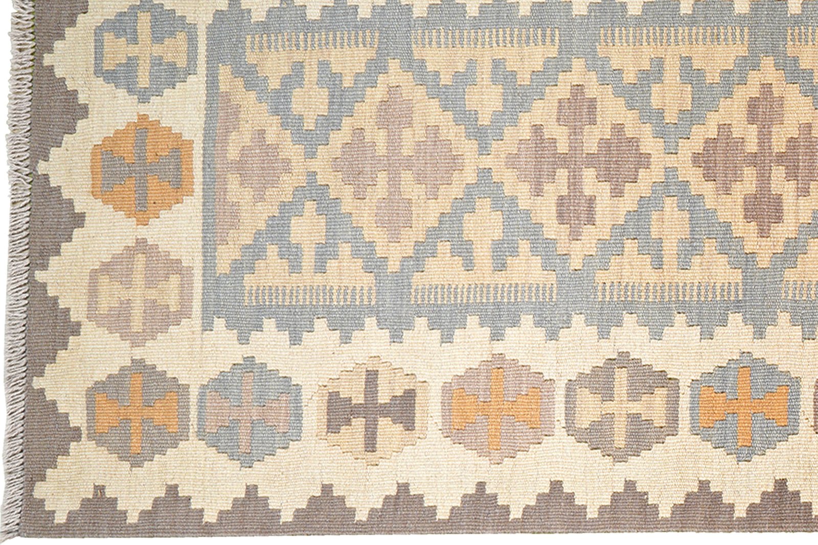 Kelim Gashgai — Handmade, 81x300 cm, Grey, 100% Virgin Wool | View 3