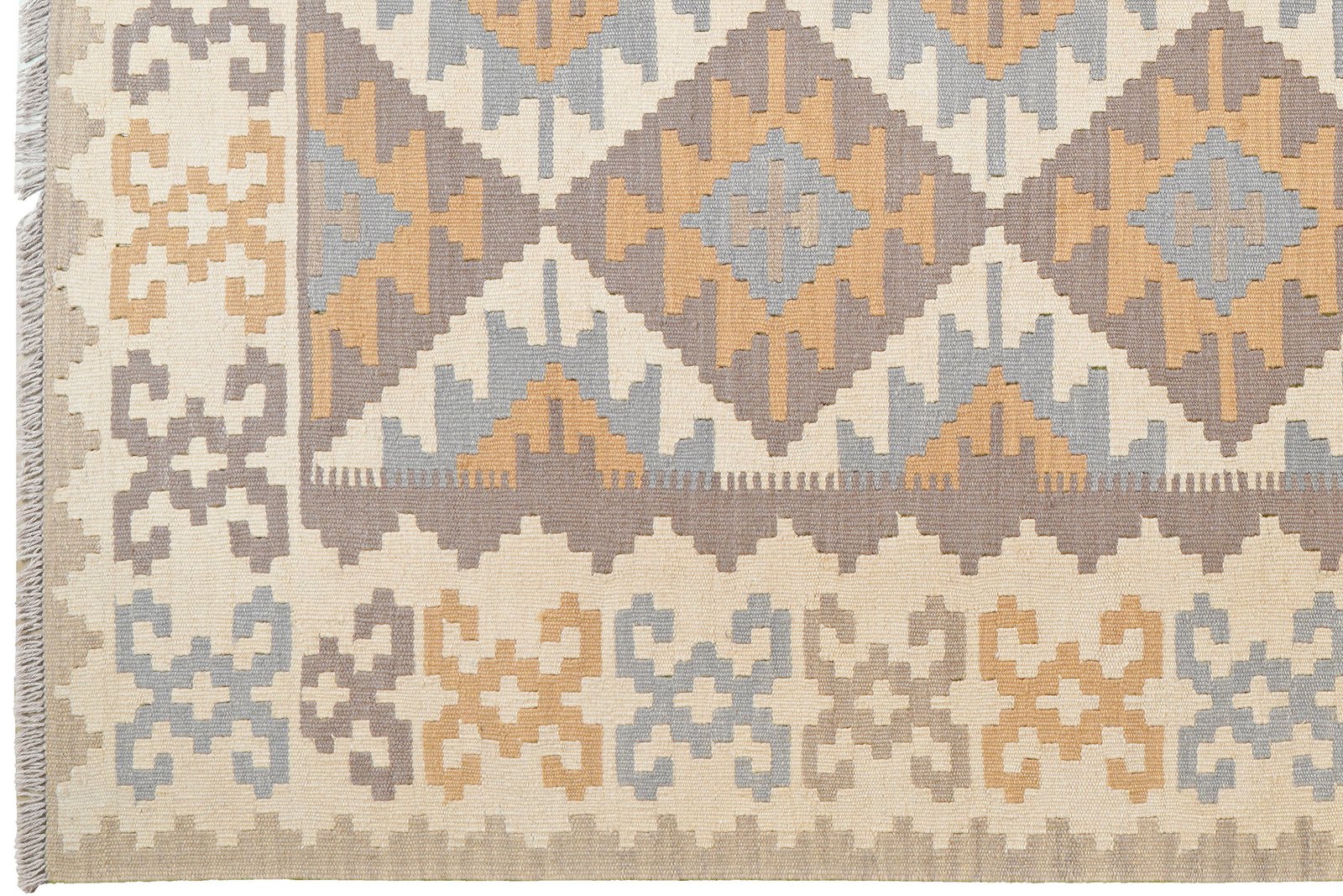 Kelim Gashgai — Handmade, 172x248 cm, Grey, 100% Virgin Wool | View 3