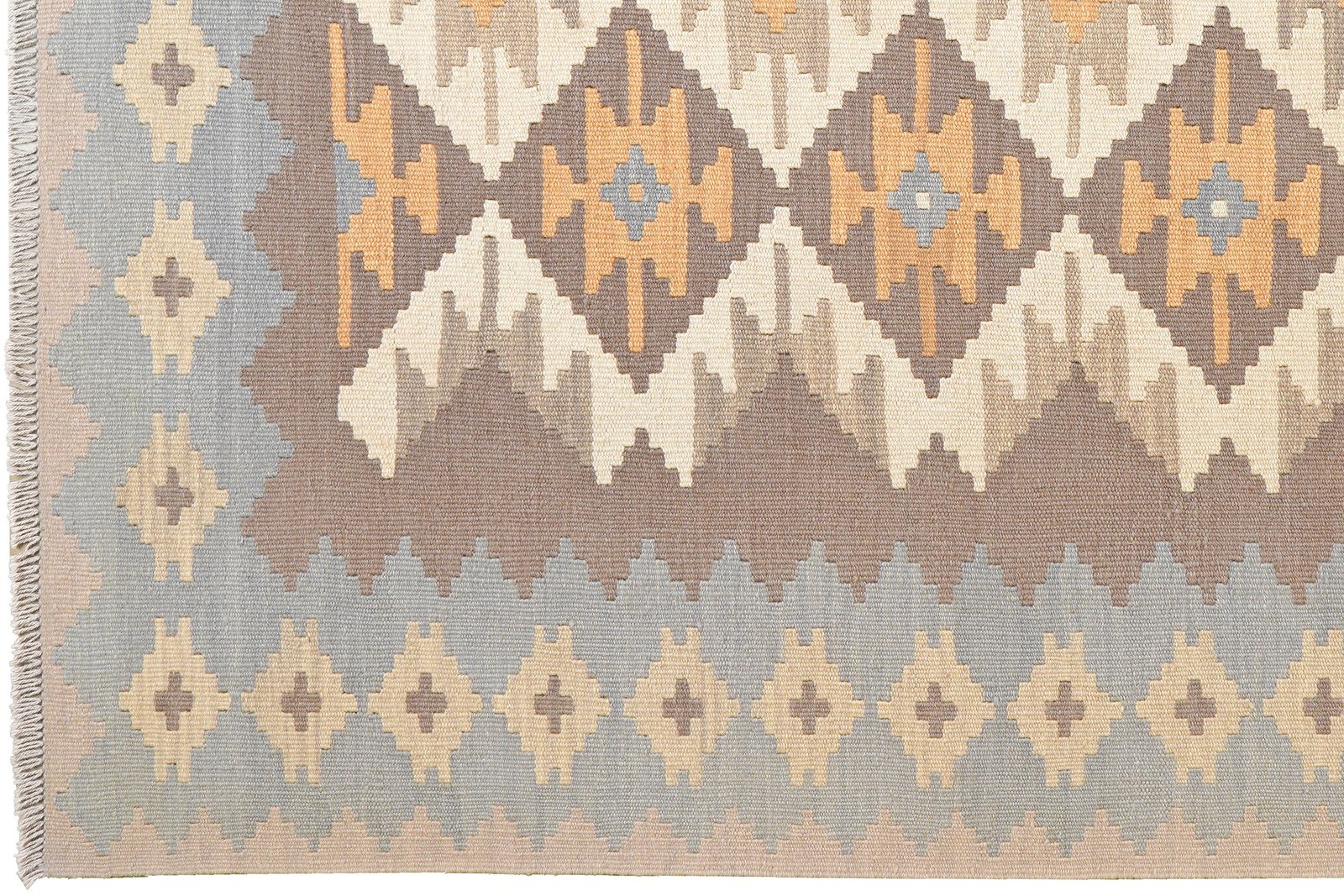 Kelim Gashgai — Handmade, 170x232 cm, Beige, 100% Virgin Wool | View 3