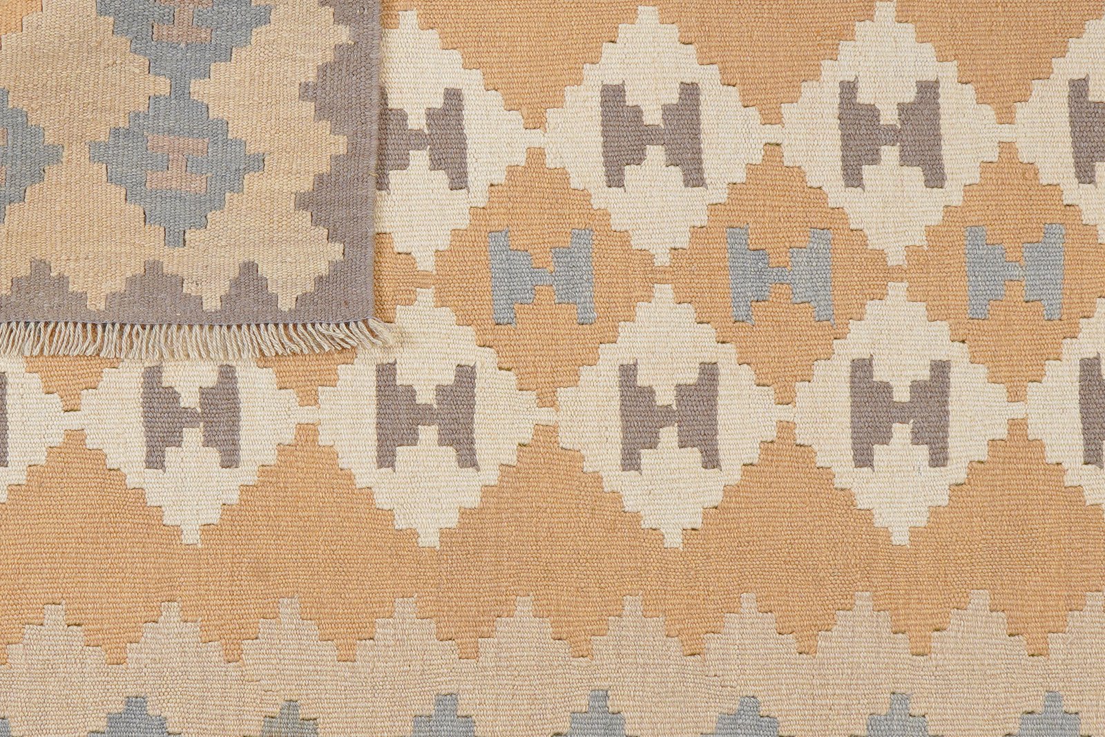 Kelim Gashgai — Handmade, 117x171 cm, Yellow, 100% Virgin Wool | View 6