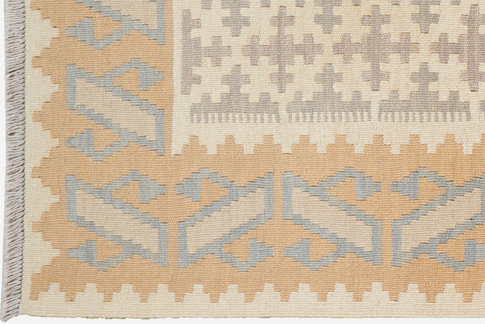 Kelim Gashgai — Handmade, 79x287 cm, Beige, 100% Virgin Wool | View 3